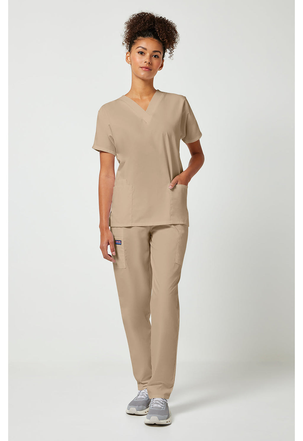 Workwear Originals 4700 Women's V-Neck Scrub Top Khaki