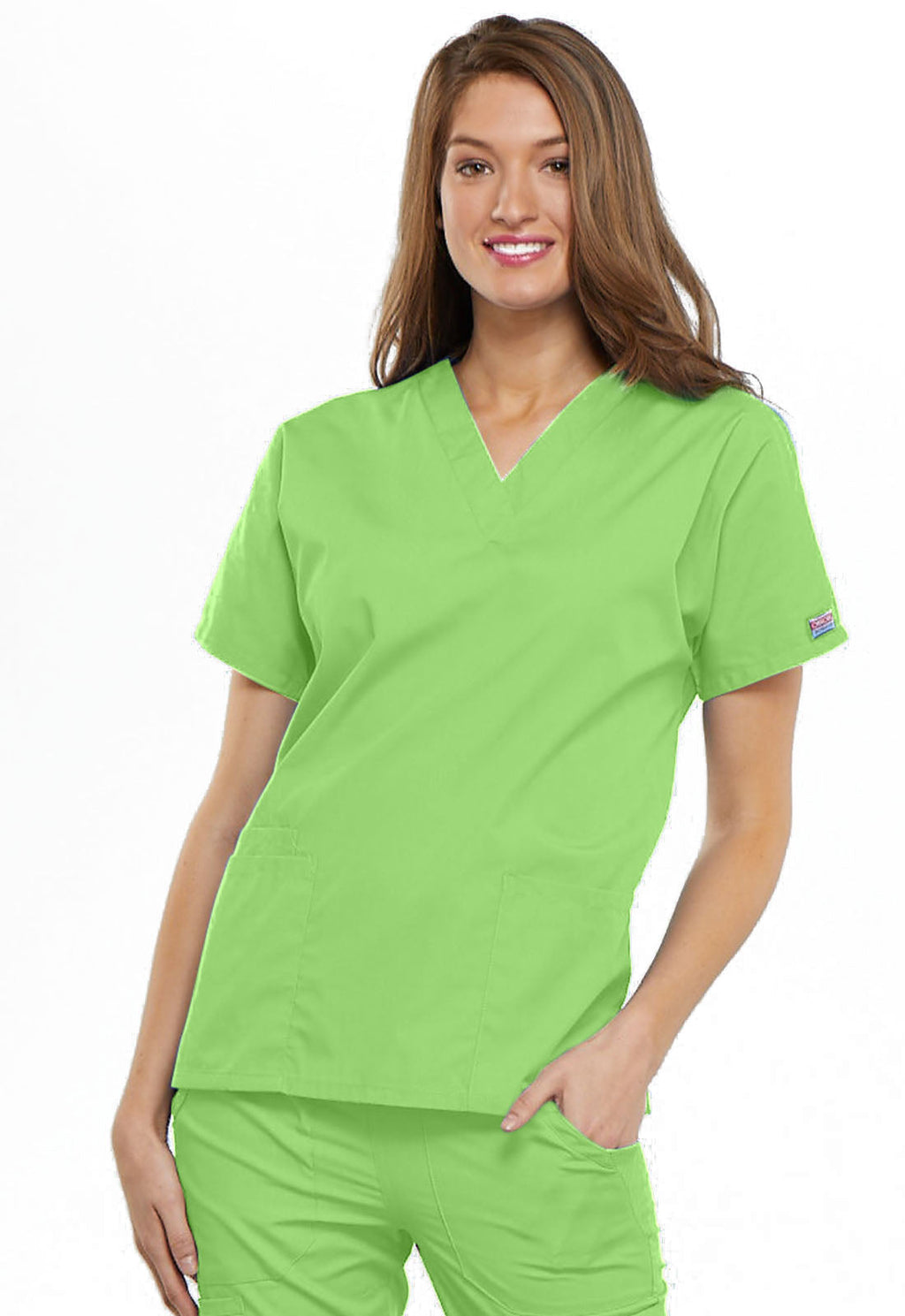 Originals 4700 V-Neck Top Lime Green