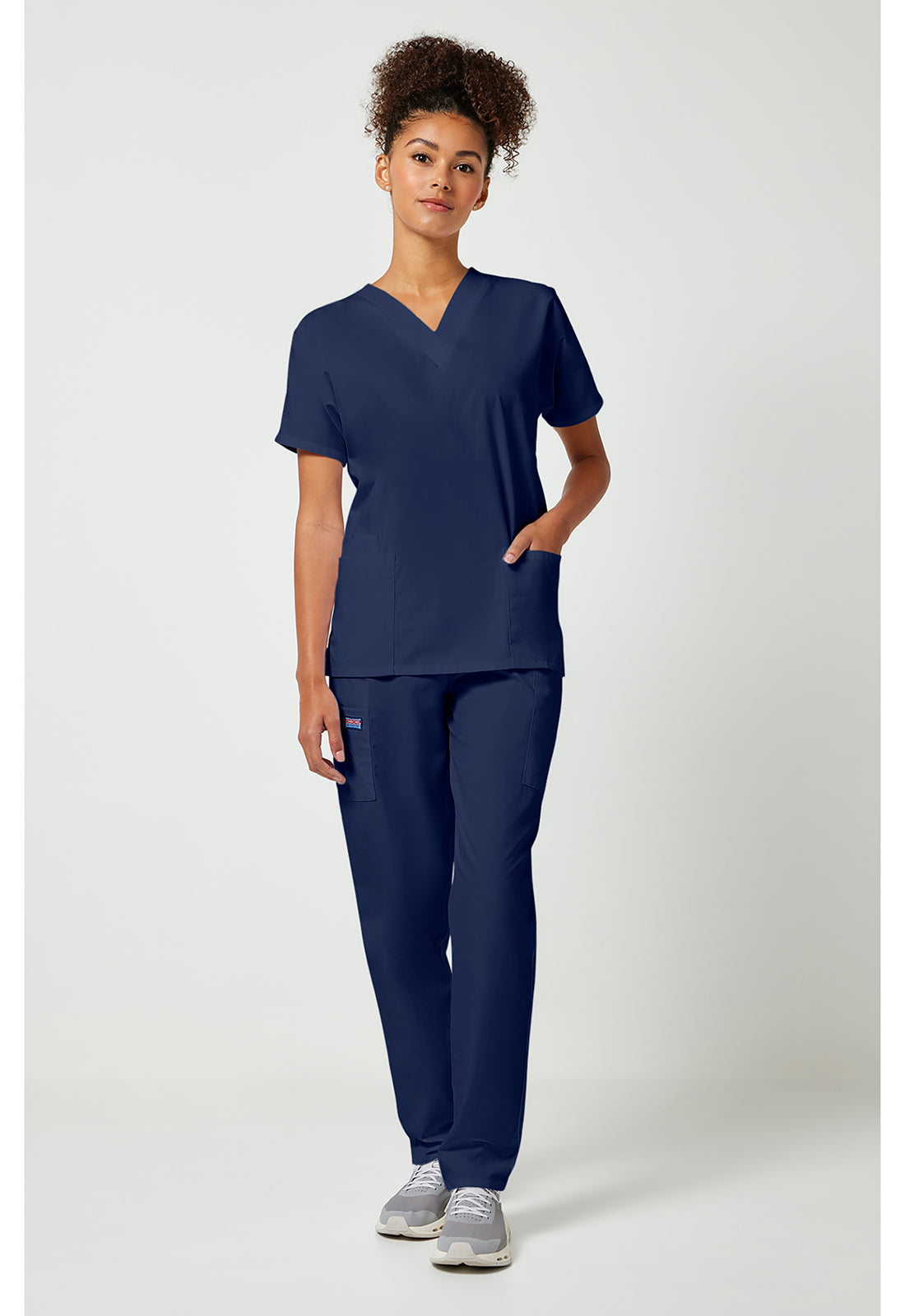 Workwear Originals 4700 Women's V-Neck Scrub Top Navy