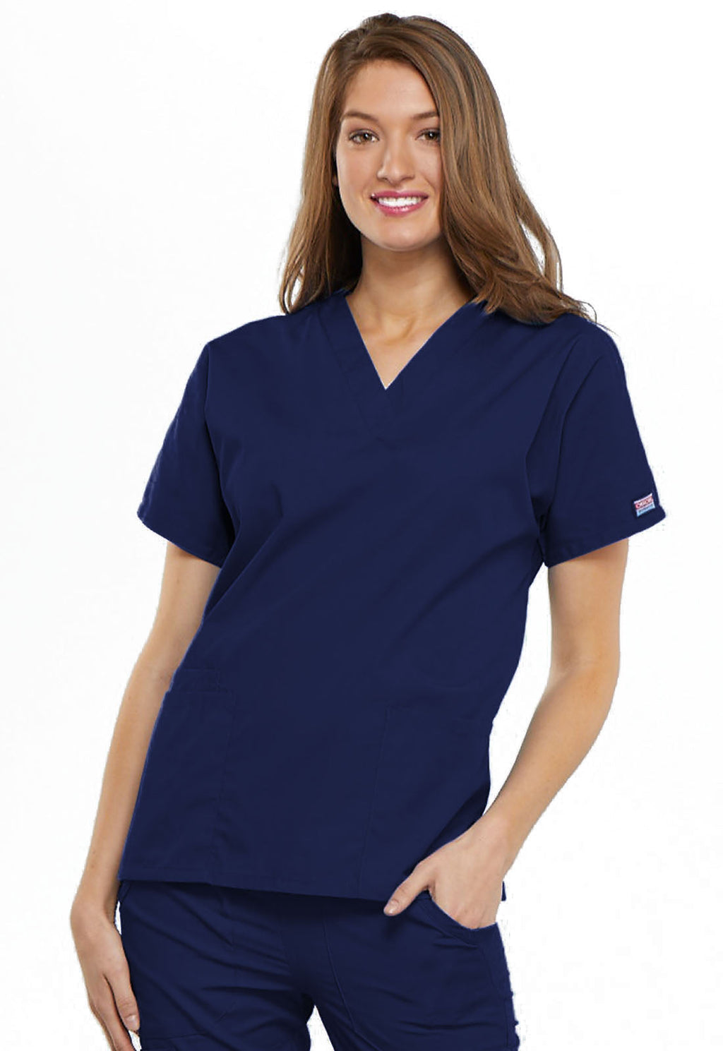 Workwear Originals 4700 Women's V-Neck Scrub Top Navy