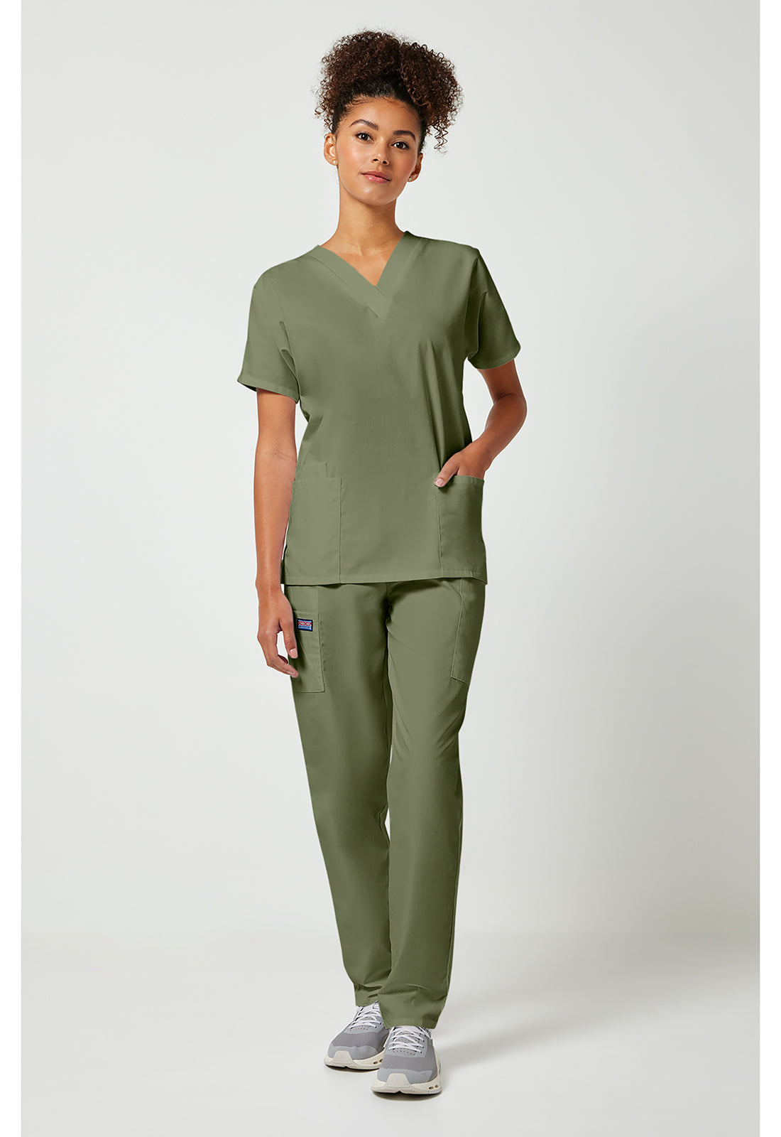 Workwear Originals 4700 Women's V-Neck Scrub Top Olive