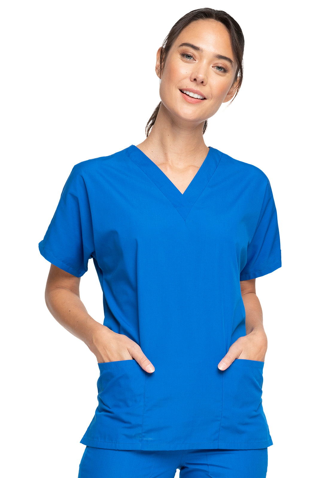 Workwear Originals 4700 Women's V-Neck Scrub Top Royal