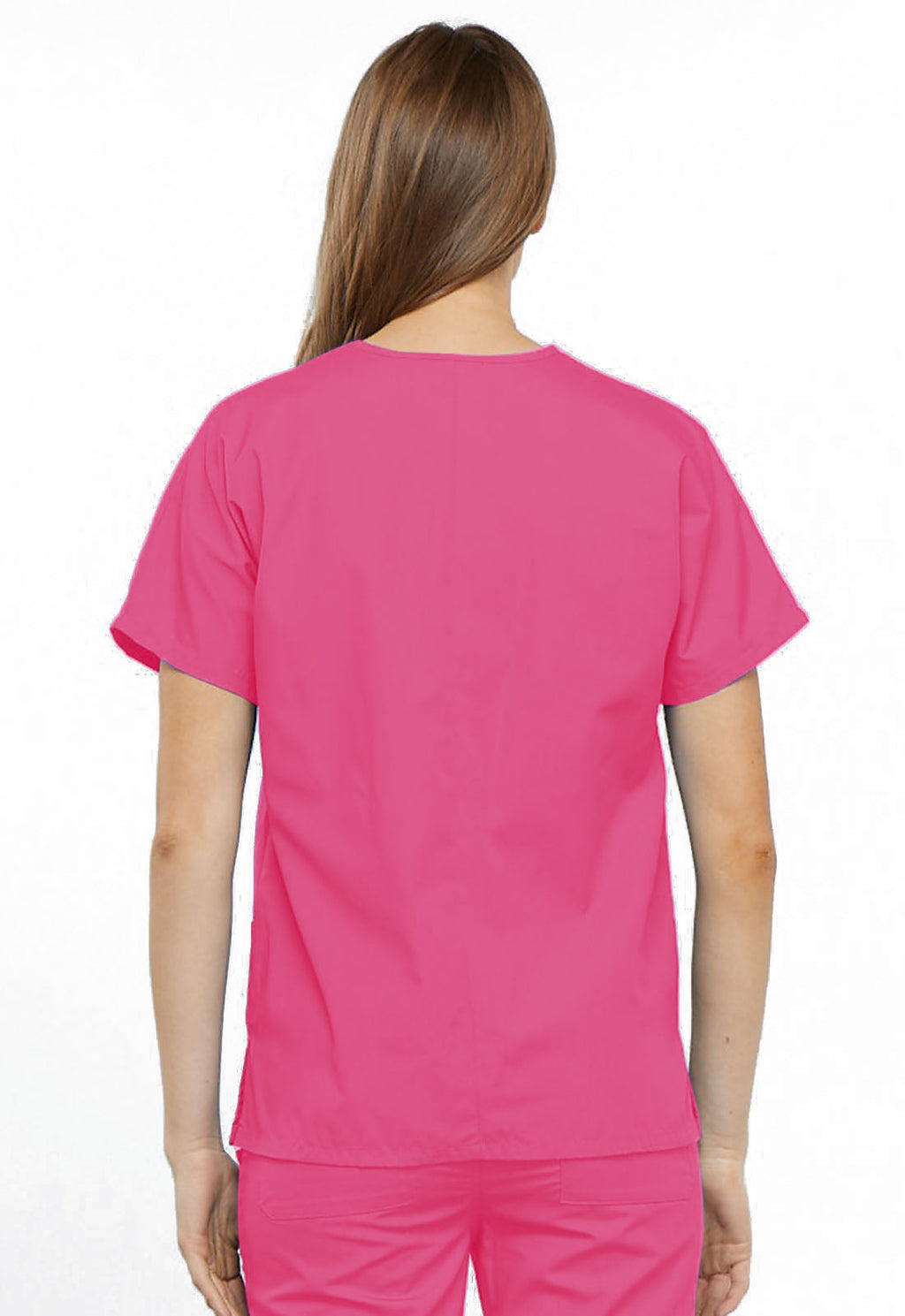 Workwear Originals 4700 Women's V-Neck Scrub Top Shocking Pink