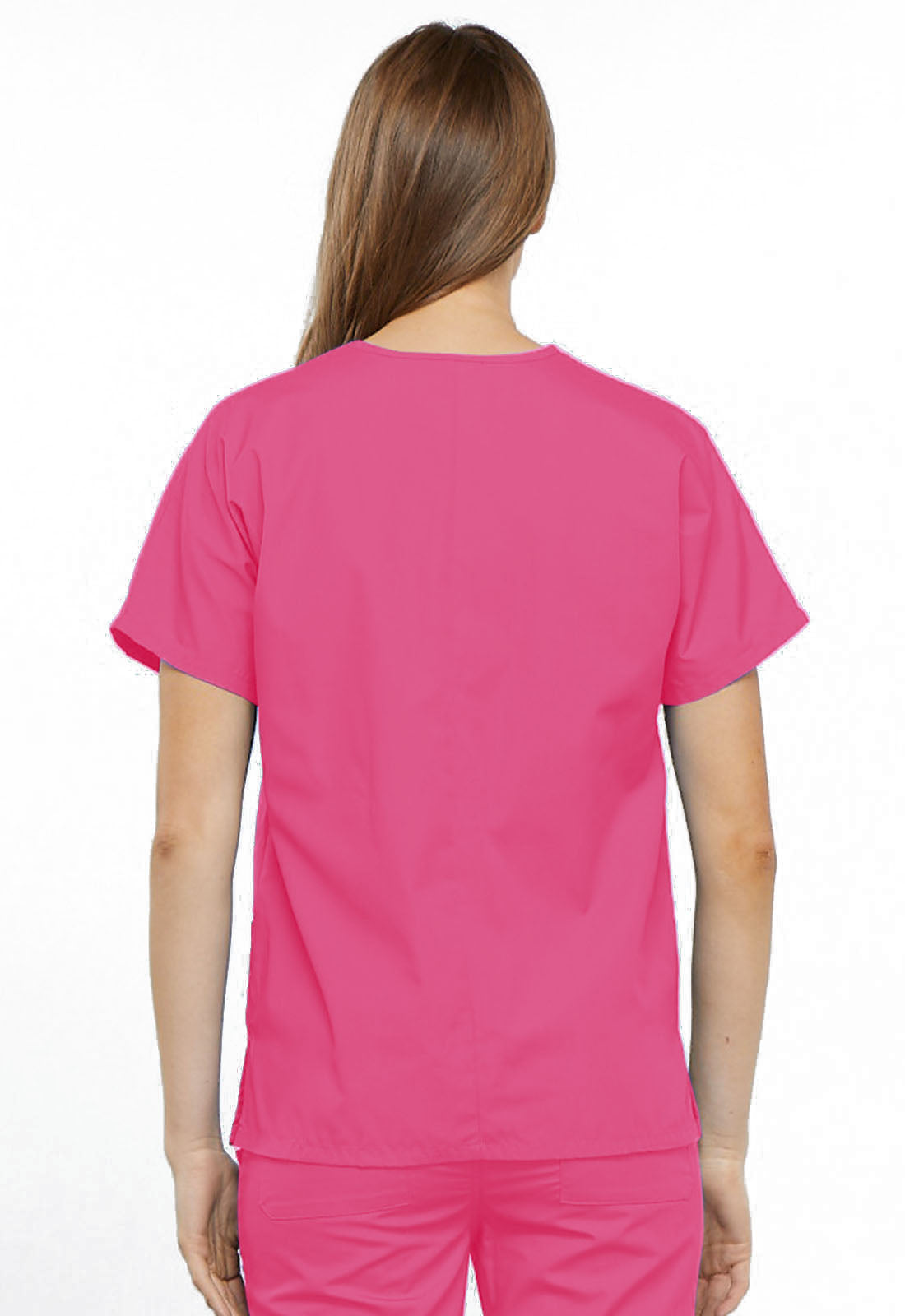 Workwear Originals 4700 Women's V-Neck Scrub Top Shocking Pink