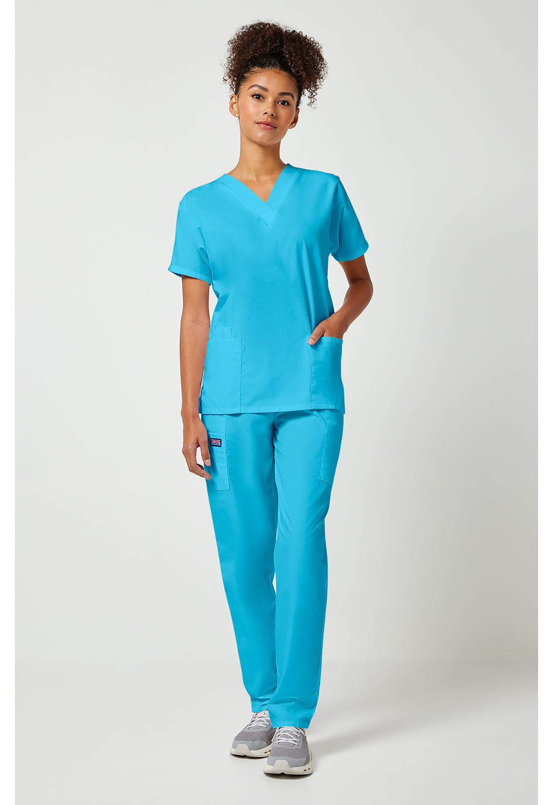 Workwear Originals 4700 Women's V-Neck Scrub Top Turquoise
