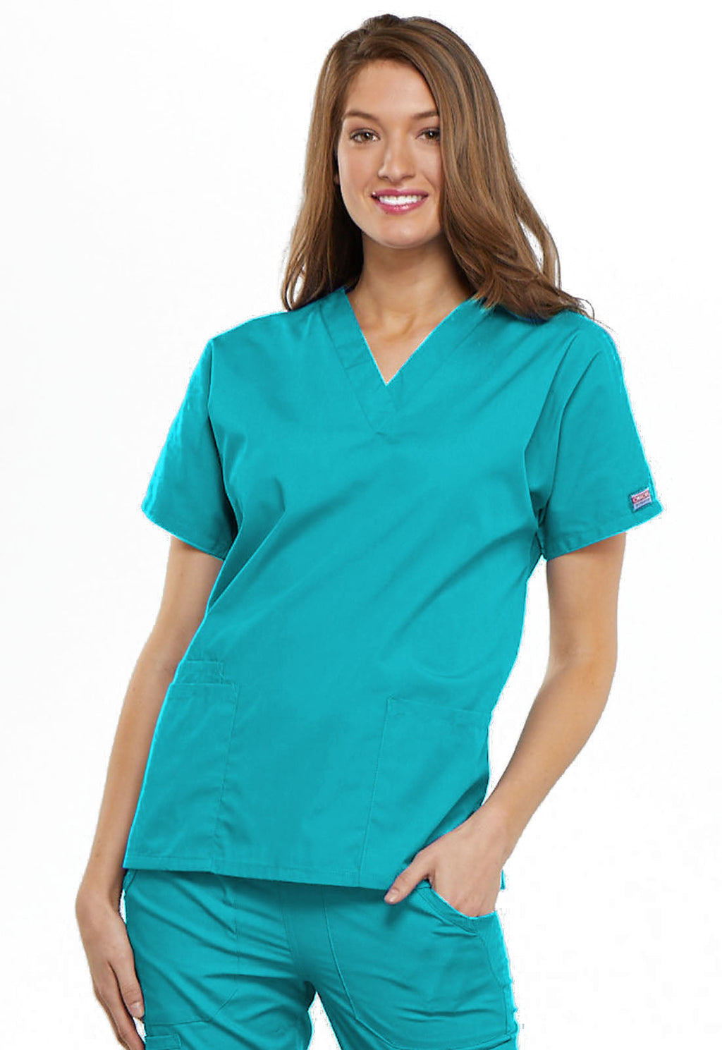 Workwear Originals 4700 Women's V-Neck Scrub Top Turquoise