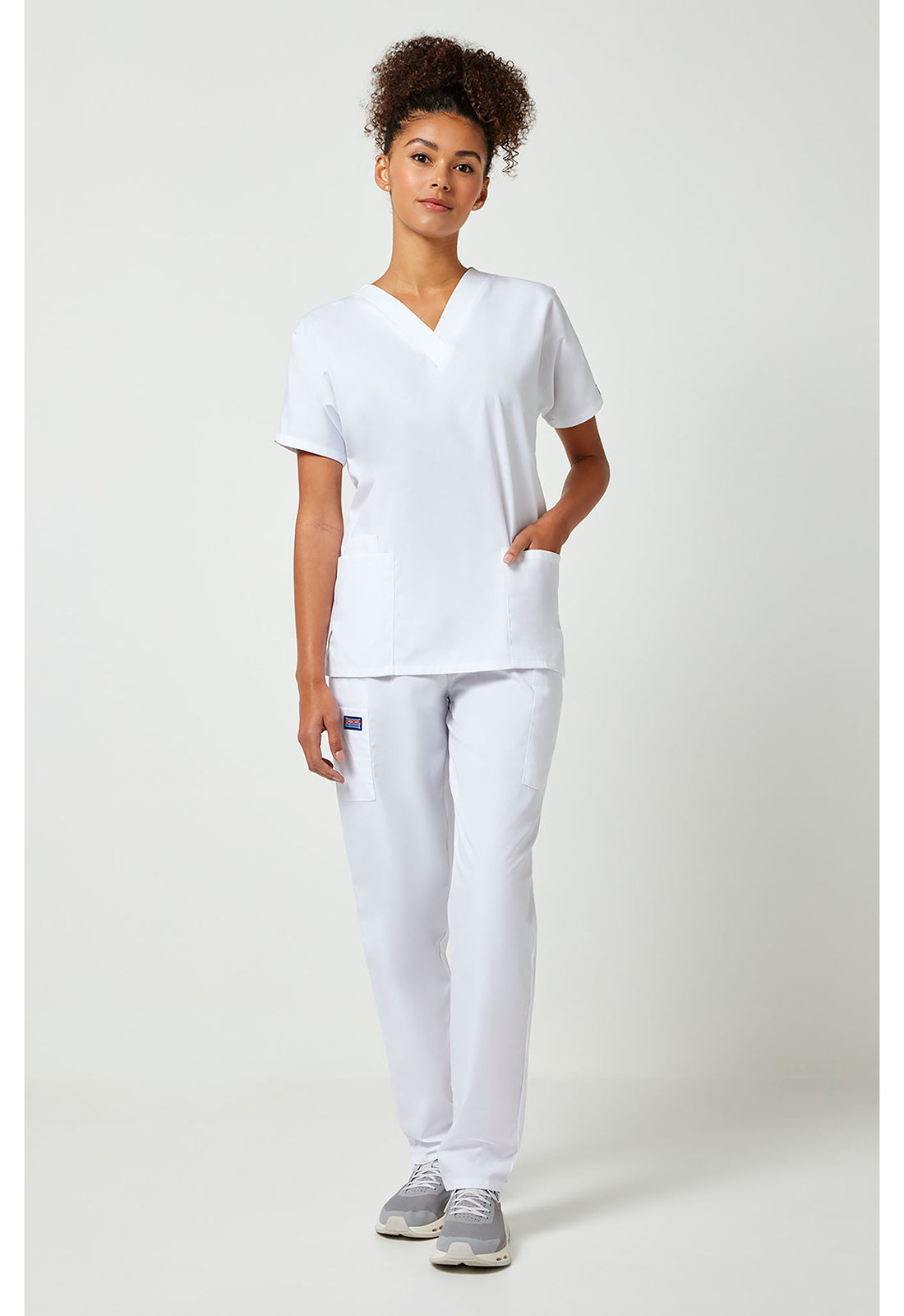 Workwear Originals 4700 Women's V-Neck Scrub Top White