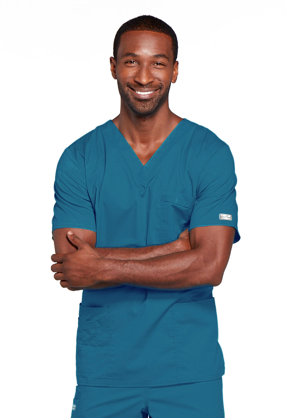 Workwear Core Stretch 4725 Unisex Unisex V-Neck Scrub Top Caribbean Blue