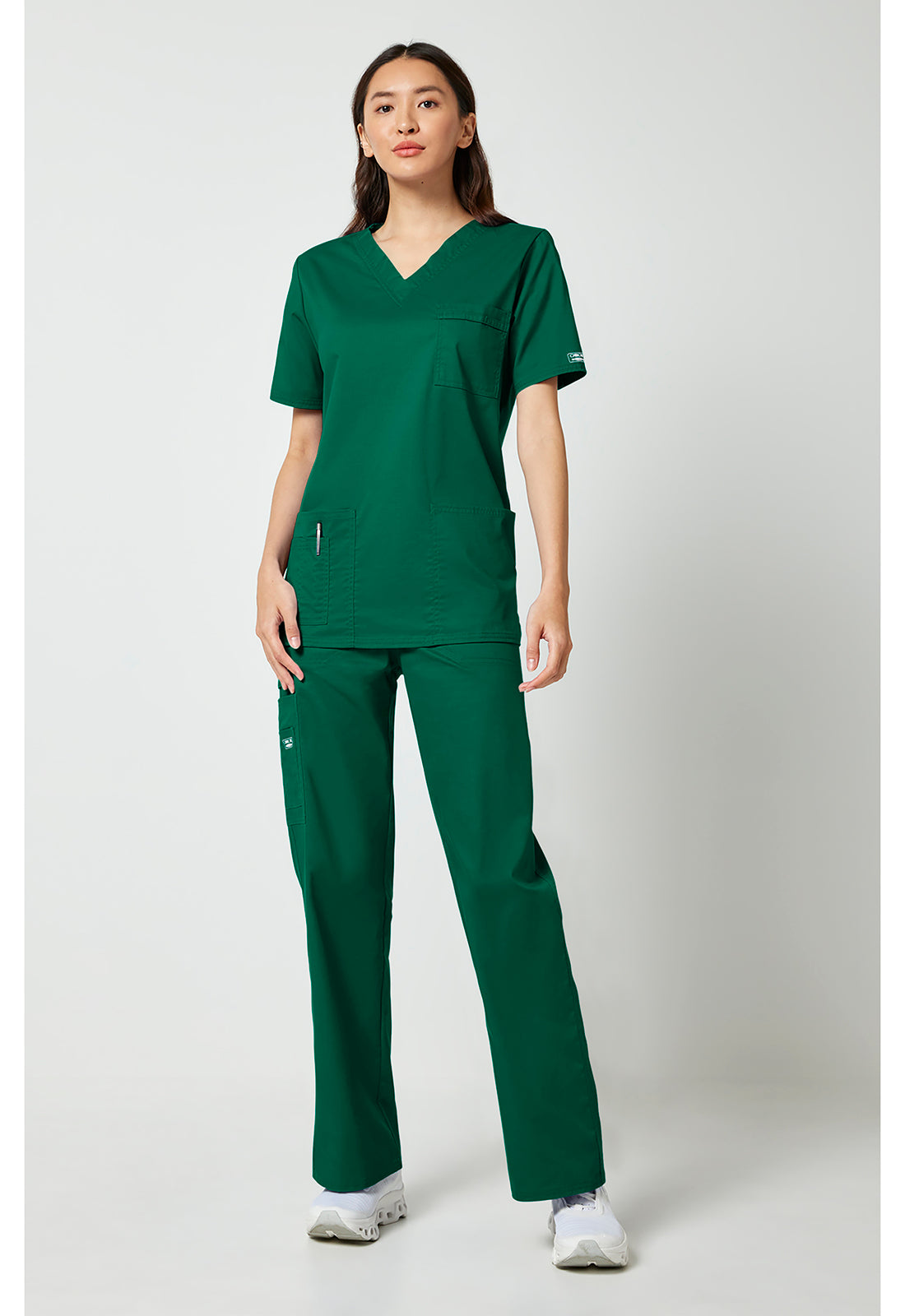 Workwear Core Stretch 4725 Unisex Unisex V-Neck Scrub Top Hunter Green