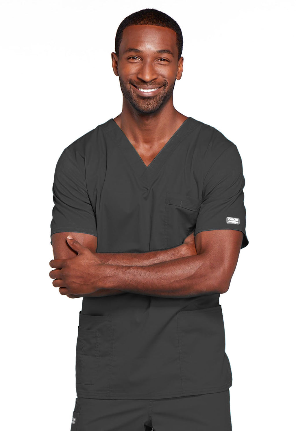 Workwear Core Stretch 4725 Unisex Unisex V-Neck Scrub Top Pewter
