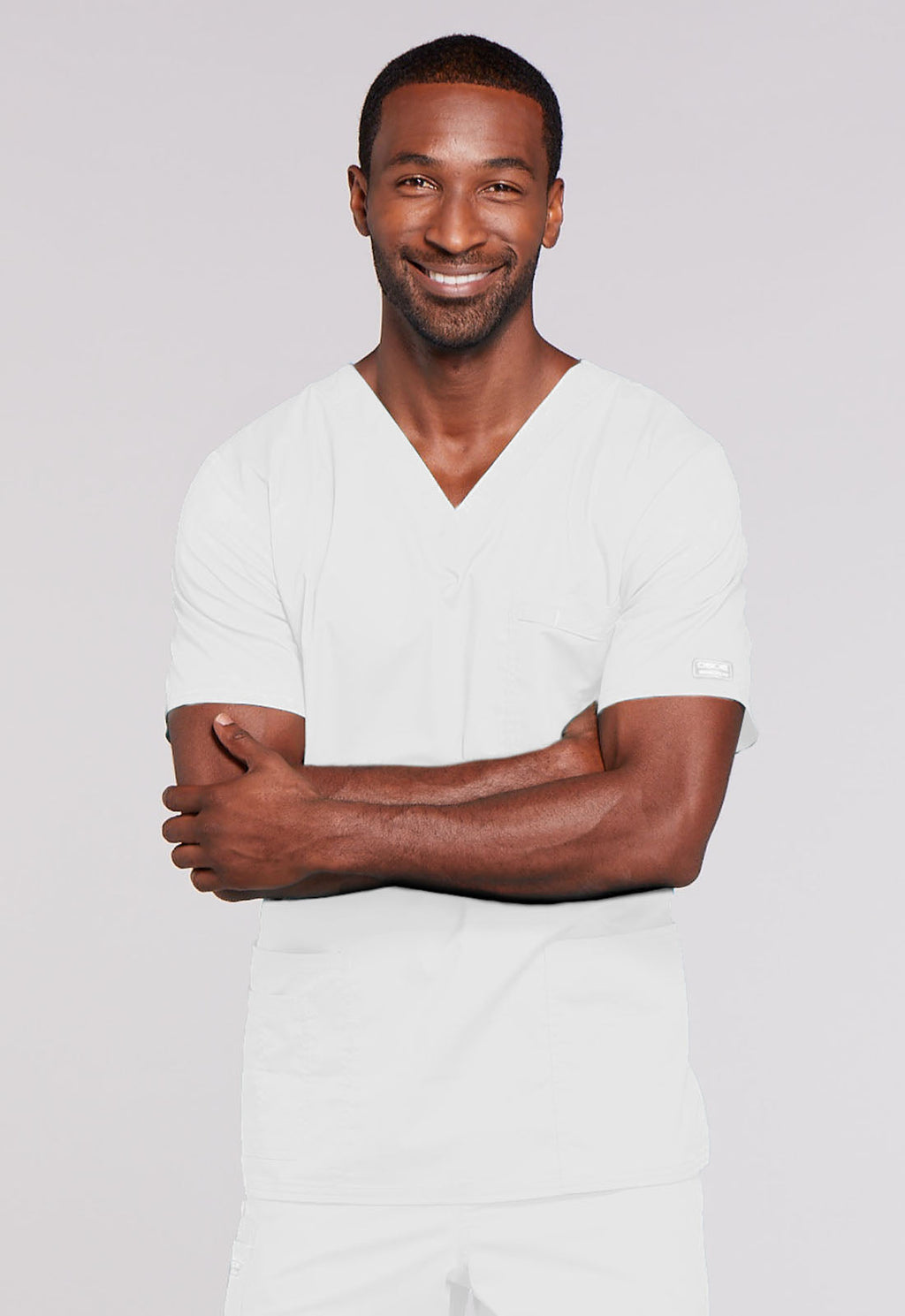 Workwear Core Stretch 4725 Unisex Unisex V-Neck Scrub Top White