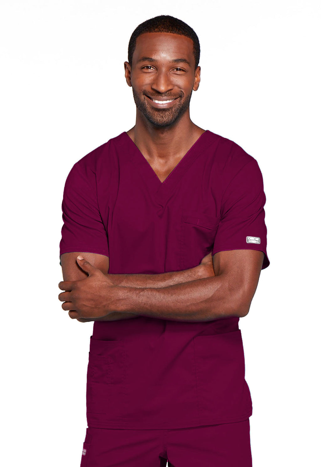 Workwear Core Stretch 4725 Unisex Unisex V-Neck Scrub Top Wine