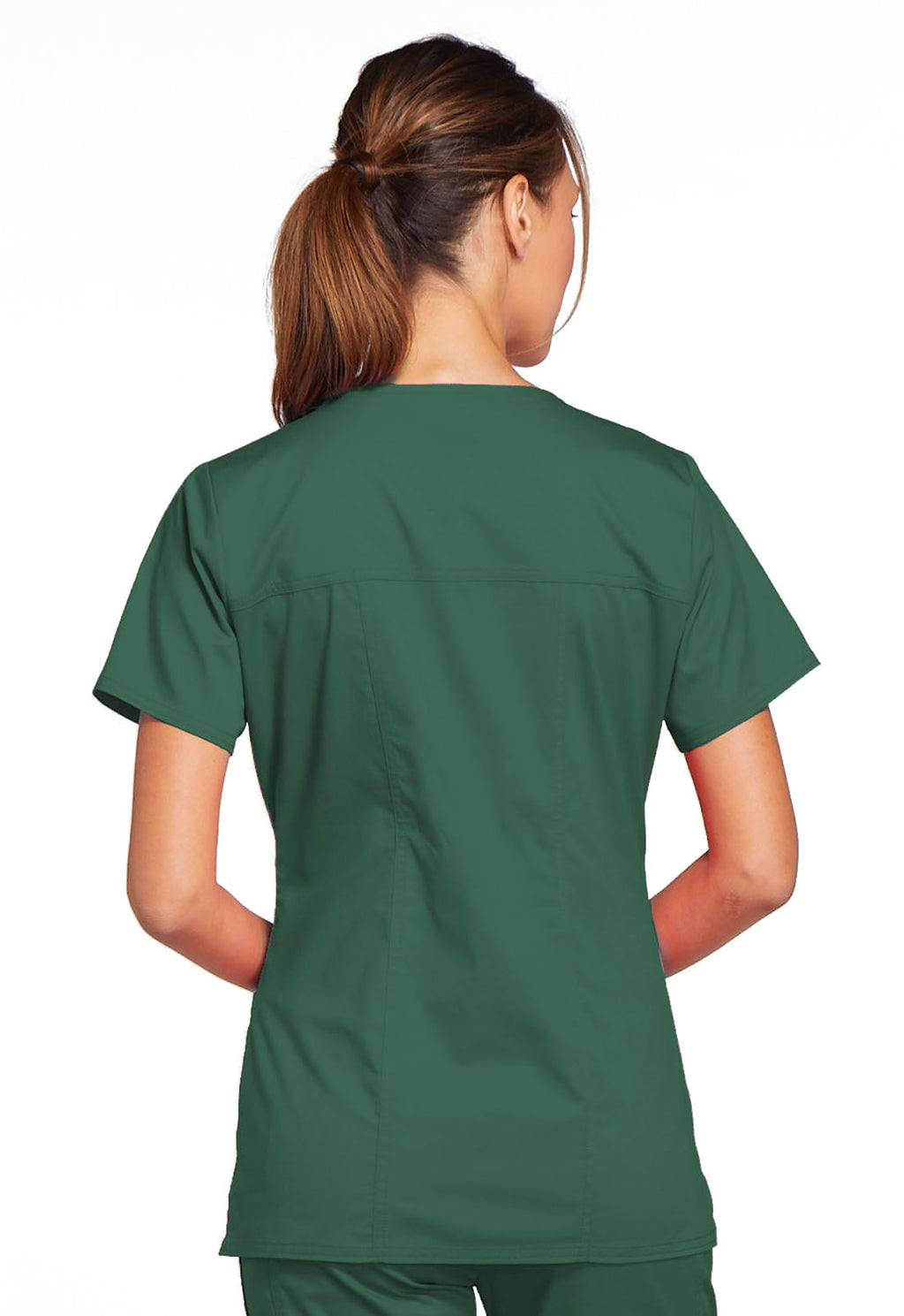 Workwear Core Stretch 4727 Women's V-Neck Scrub Top Hunter Green
