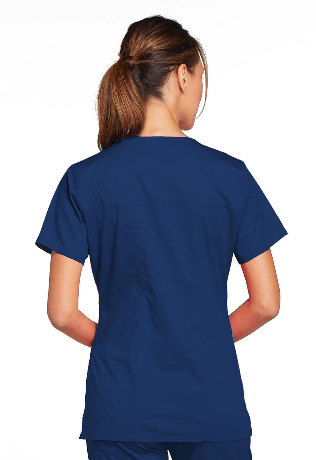 Workwear Core Stretch 4727 Women's V-Neck Scrub Top Navy