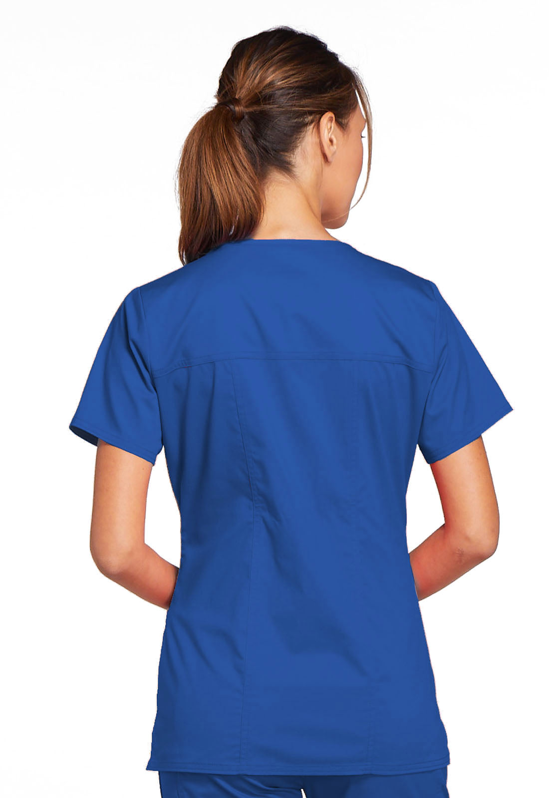 Workwear Core Stretch 4727 Women's V-Neck Scrub Top Royal