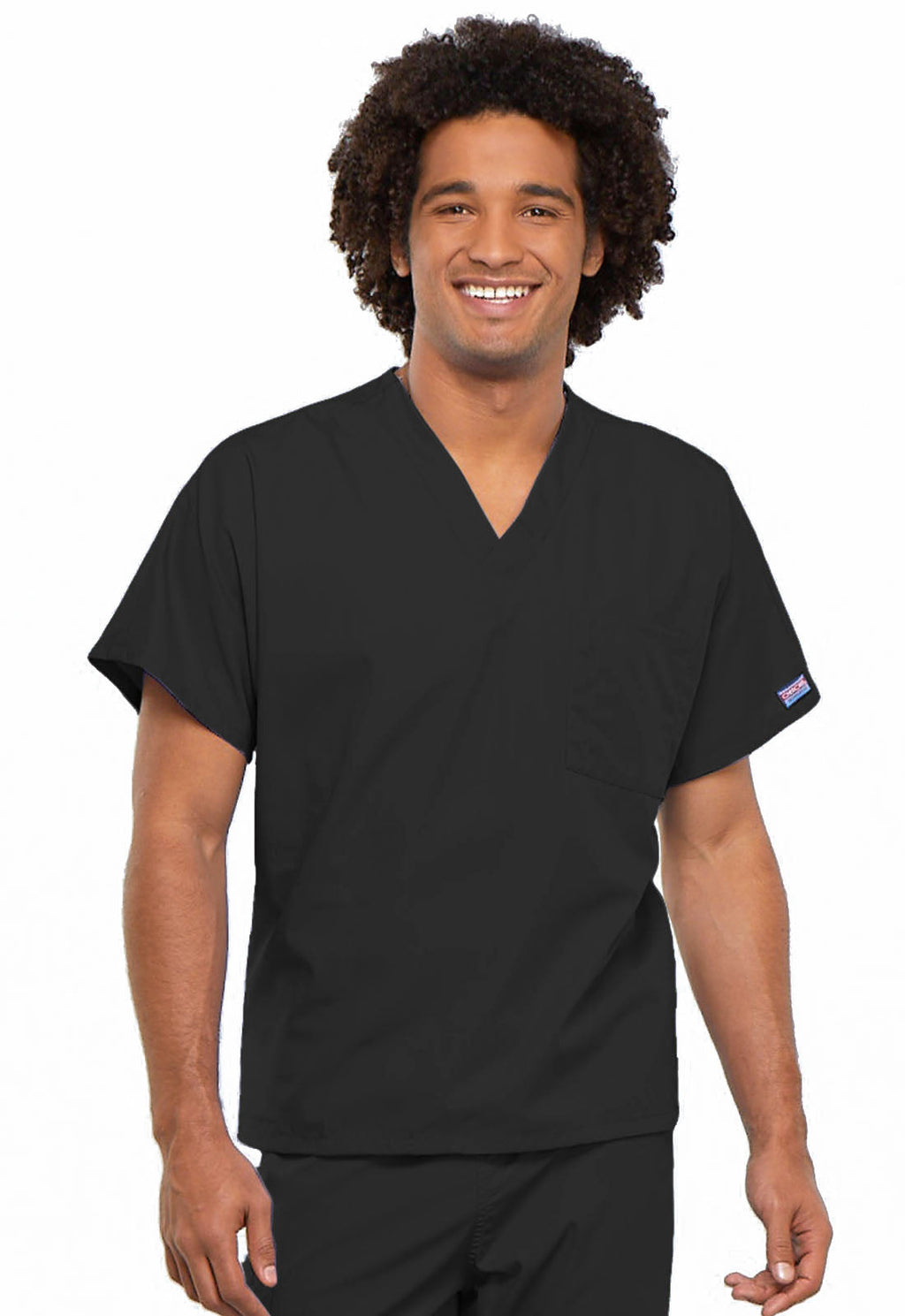 Workwear Originals 4777 Unisex Unisex V-Neck Tunic Black