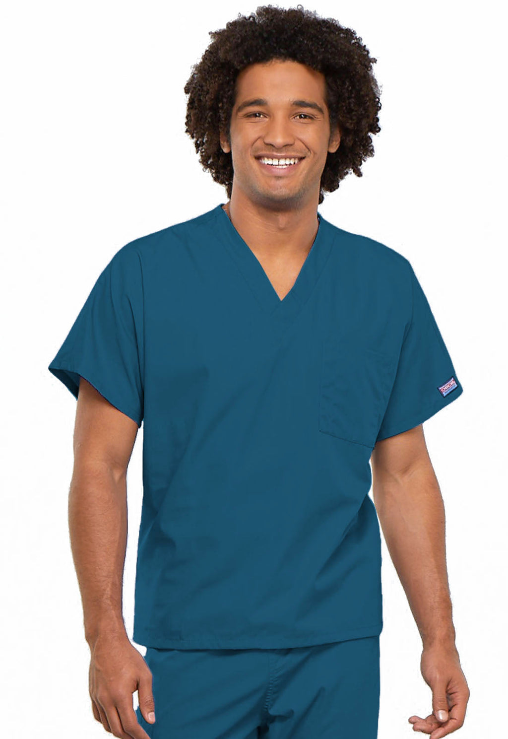Workwear Originals 4777 Unisex Unisex V-Neck Tunic Caribbean Blue