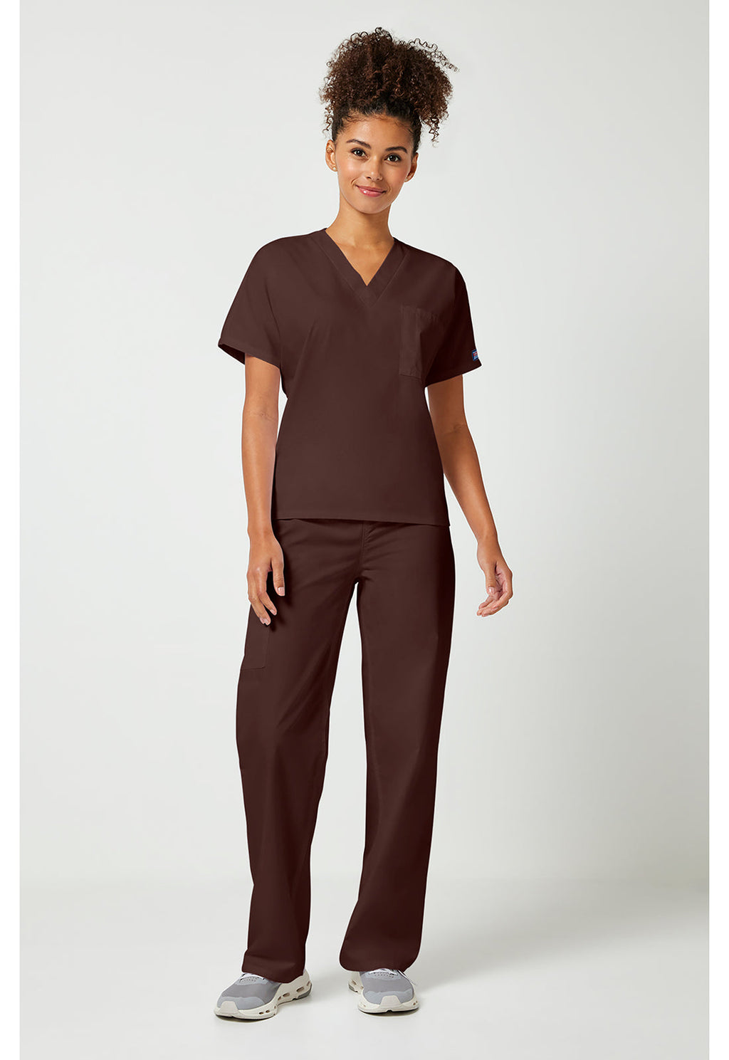 Workwear Originals 4777 Unisex Unisex V-Neck Tunic Chocolate