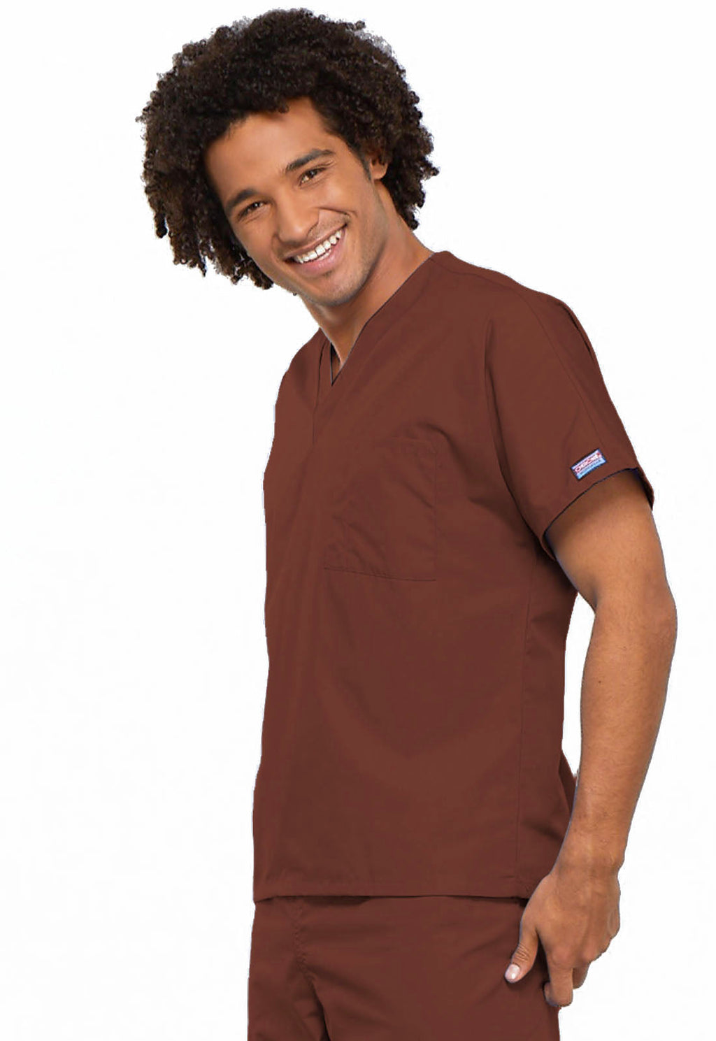 Workwear Originals 4777 Unisex Unisex V-Neck Tunic Chocolate