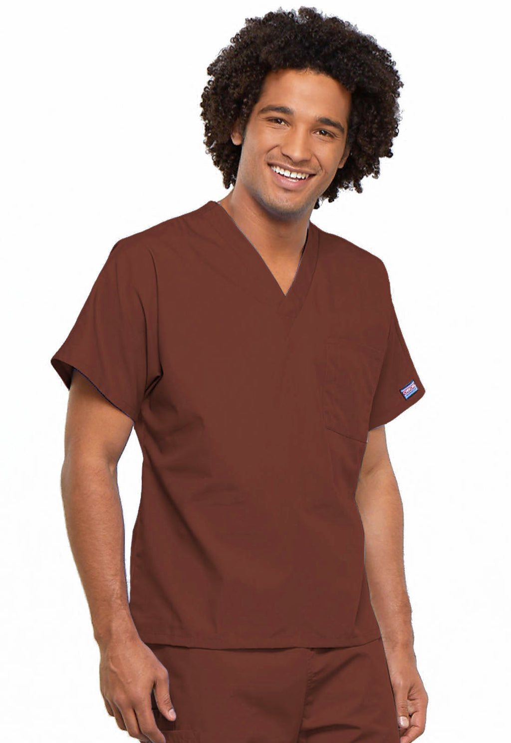 Workwear Originals 4777 Unisex Unisex V-Neck Tunic Chocolate