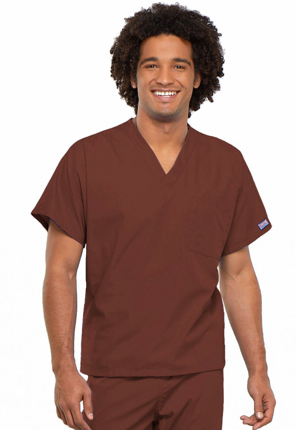 Workwear Originals 4777 Unisex Unisex V-Neck Tunic Chocolate