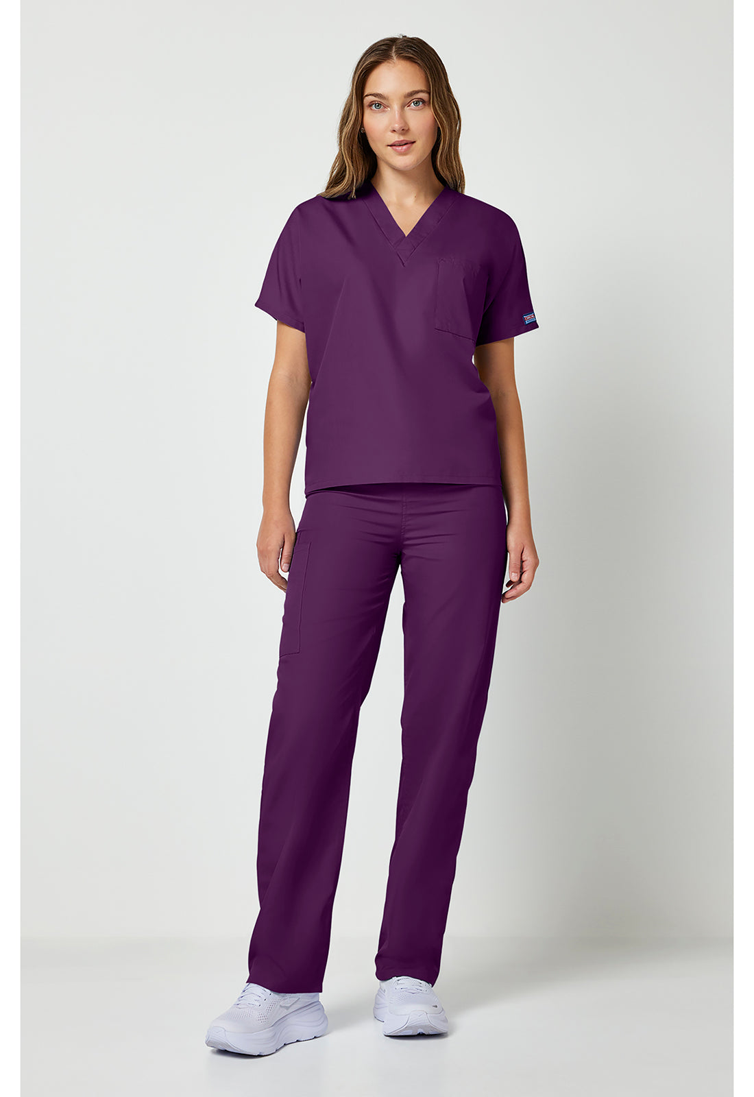 Workwear Originals 4777 Unisex Unisex V-Neck Tunic Eggplant