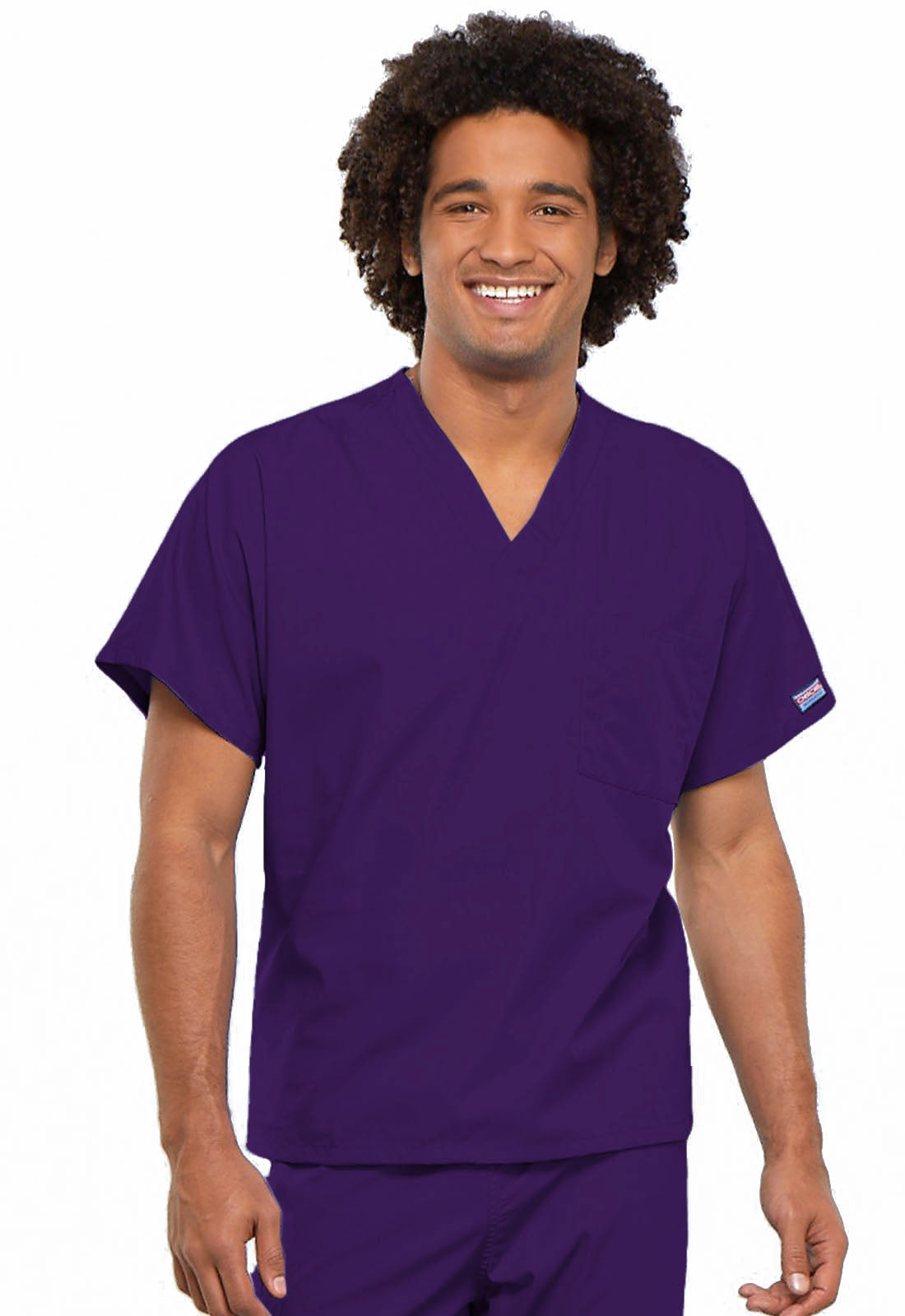 Workwear Originals 4777 Unisex Unisex V-Neck Tunic Eggplant