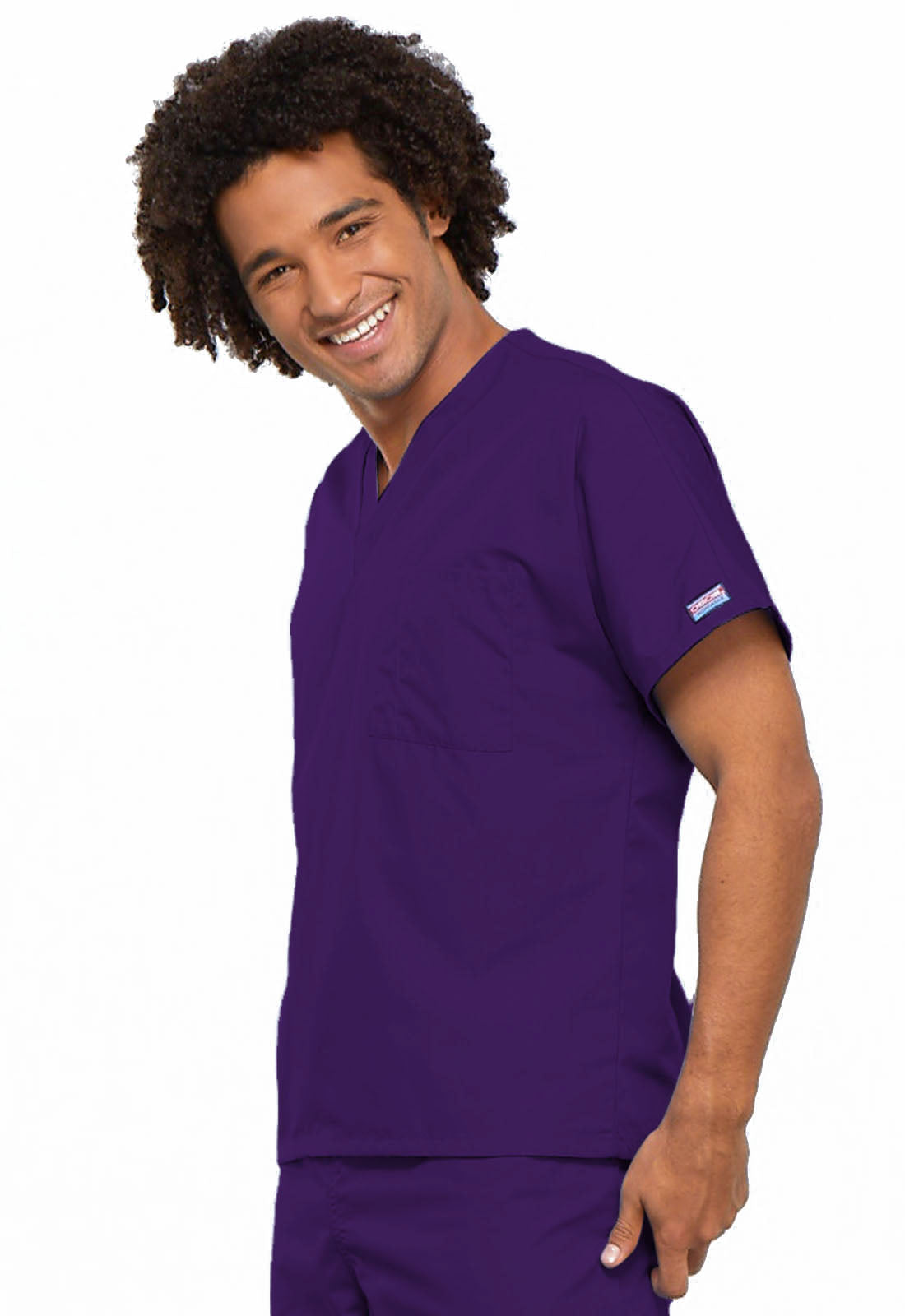 Workwear Originals 4777 Unisex Unisex V-Neck Tunic Eggplant