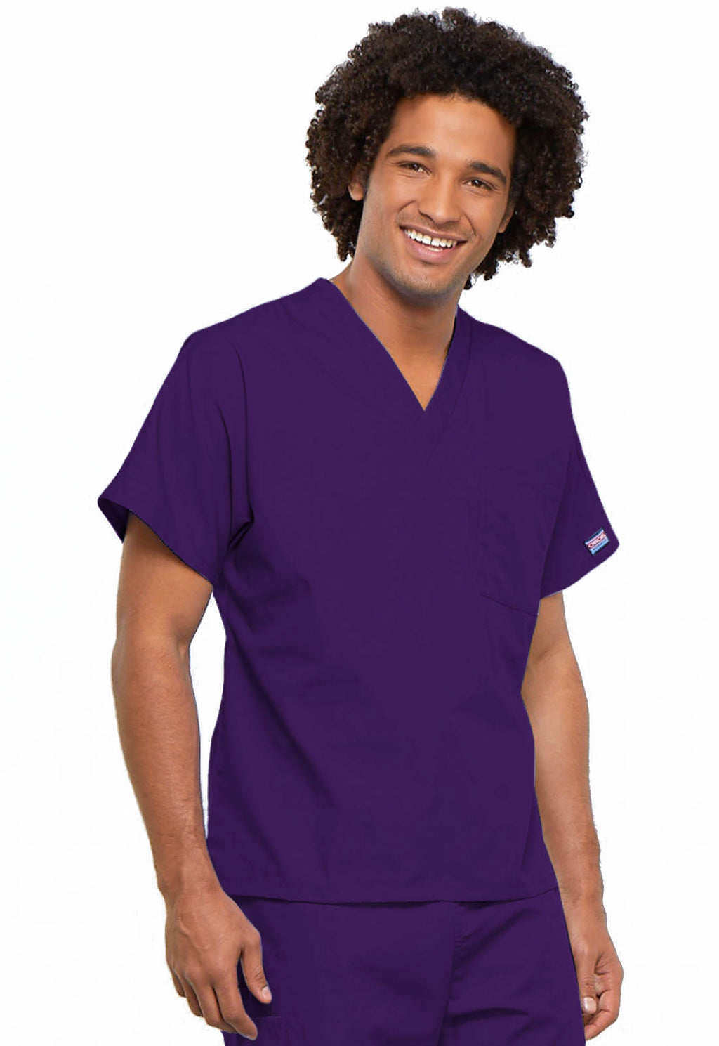 Workwear Originals 4777 Unisex Unisex V-Neck Tunic Eggplant