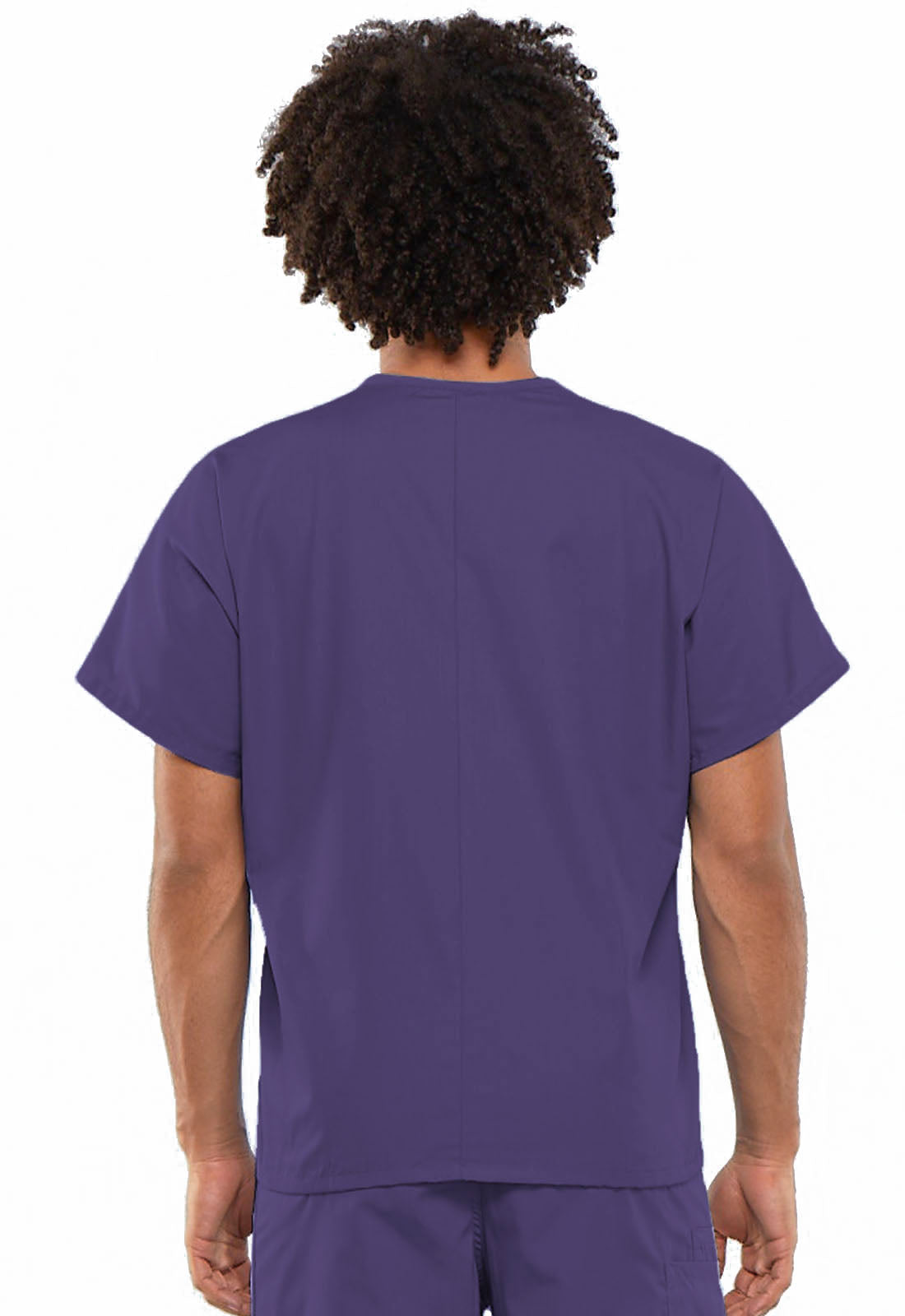 Originals 4777 Unisex V-Neck Tunic Grape Model Image Back | Cherokee Workwear