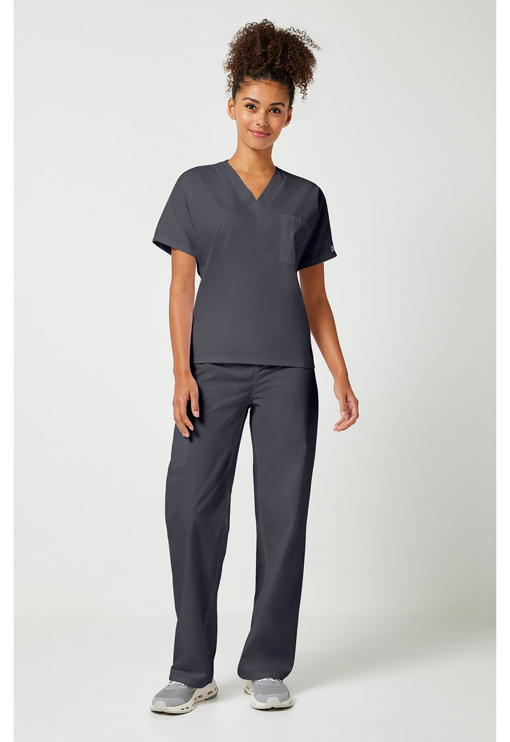 Workwear Originals 4777 Unisex Unisex V-Neck Tunic Pewter