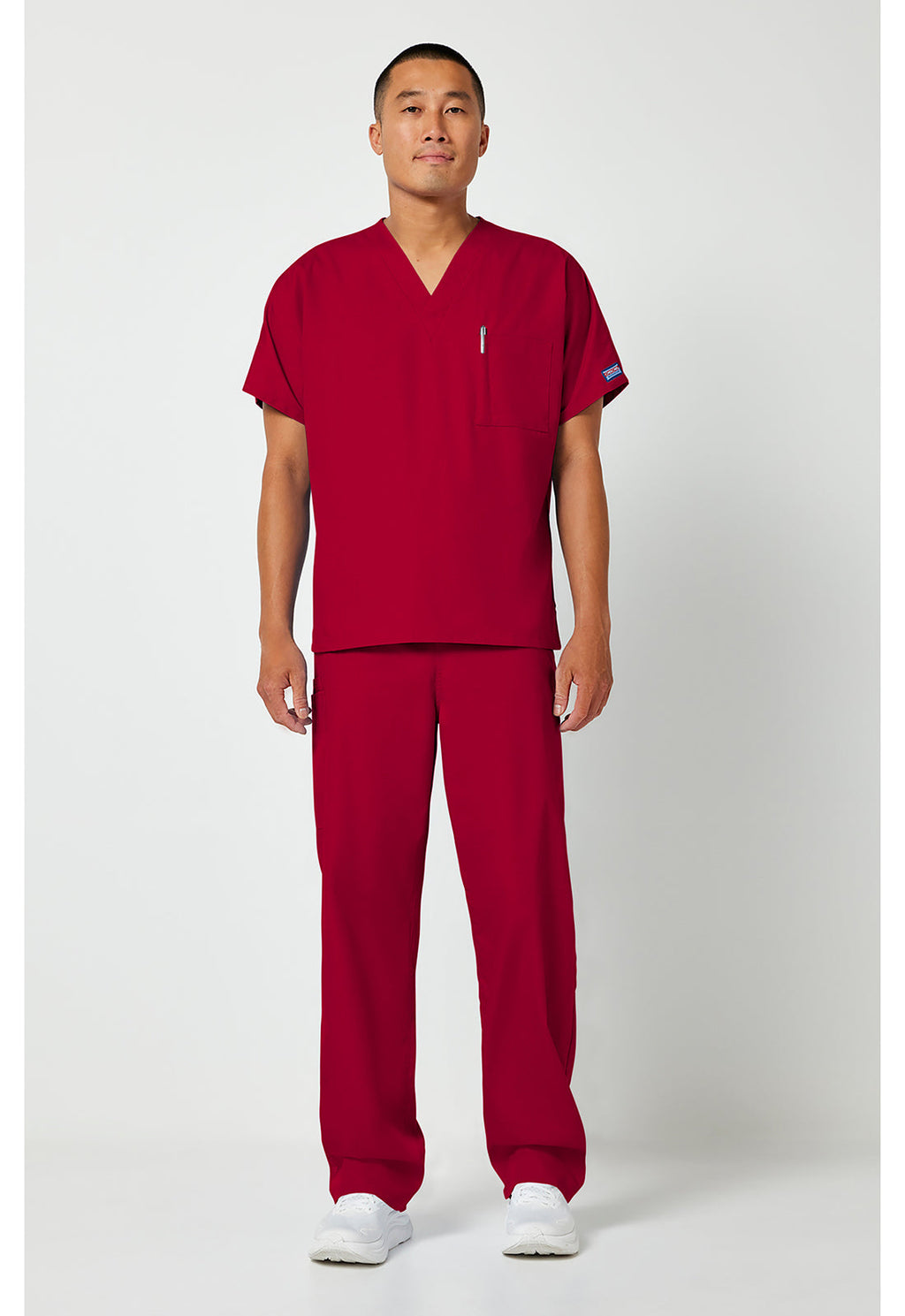 Workwear Originals 4777 Unisex Unisex V-Neck Tunic Red