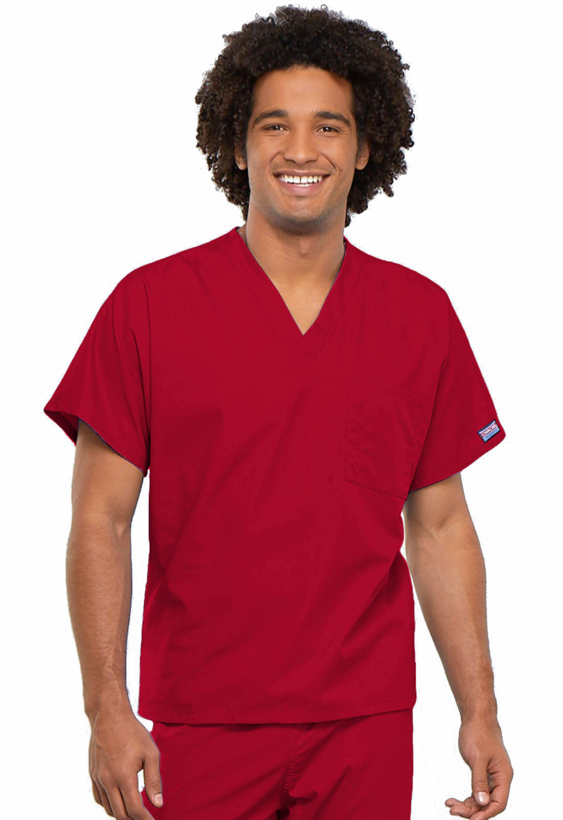 Workwear Originals 4777 Unisex Unisex V-Neck Tunic Red