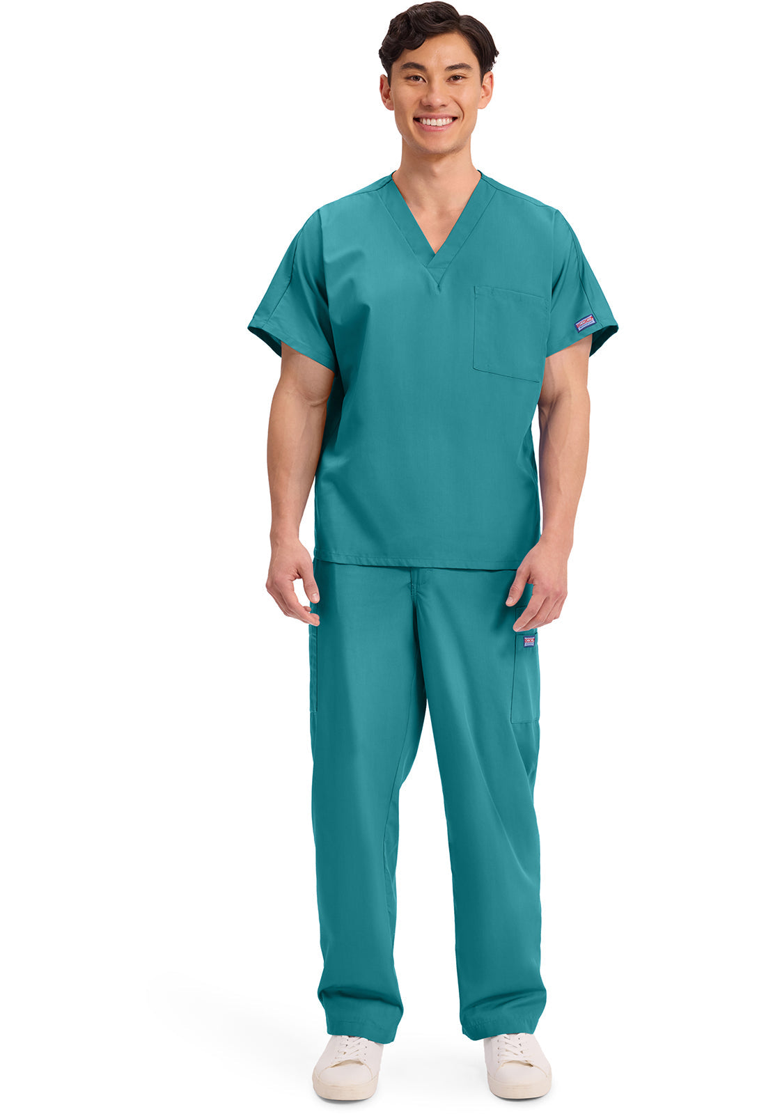 Workwear Originals 4777 Unisex Unisex V-Neck Tunic Teal Blue