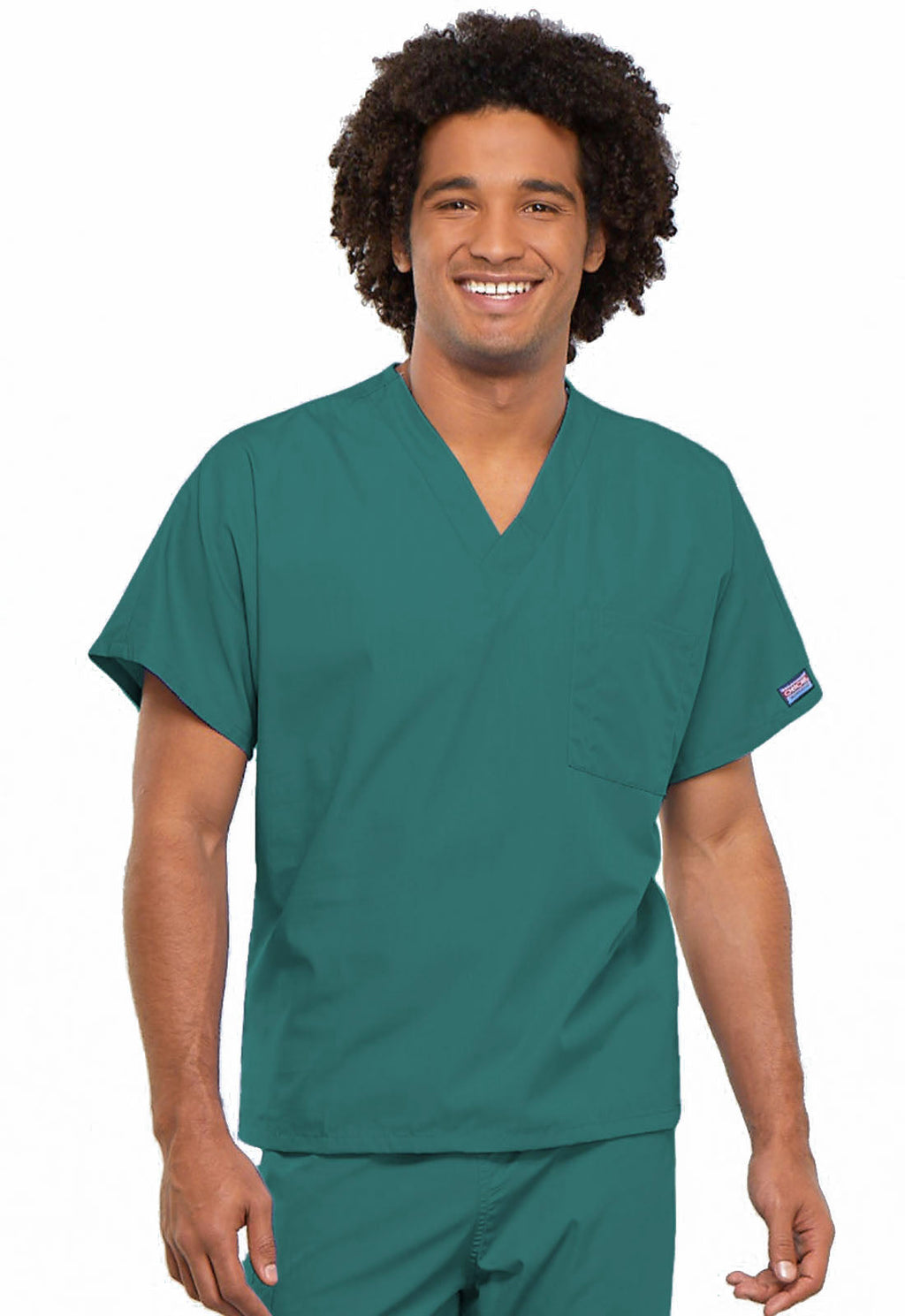 Workwear Originals 4777 Unisex Unisex V-Neck Tunic Teal Blue