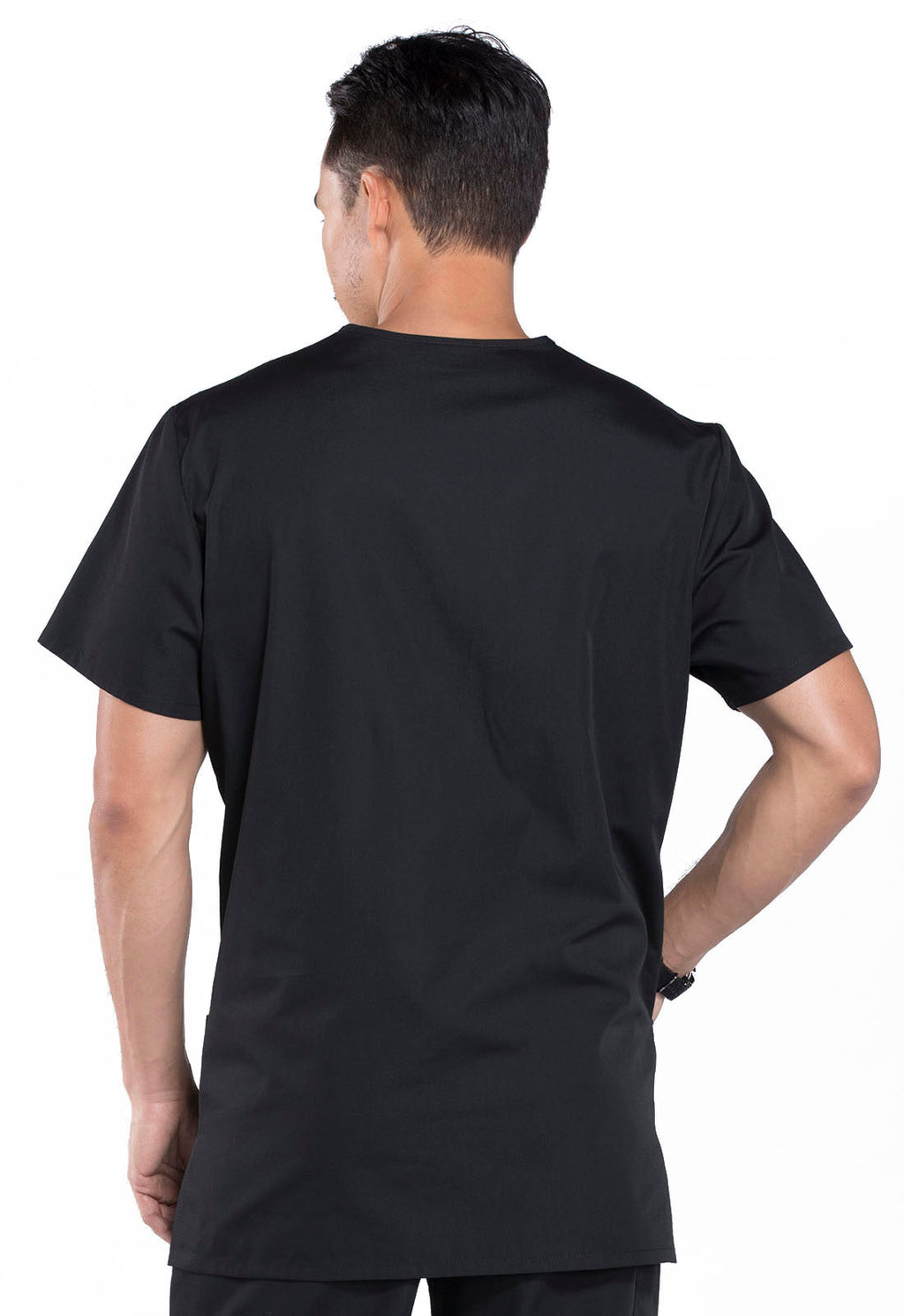 Workwear Originals 4876 Unisex Unisex V-Neck Scrub Top Black