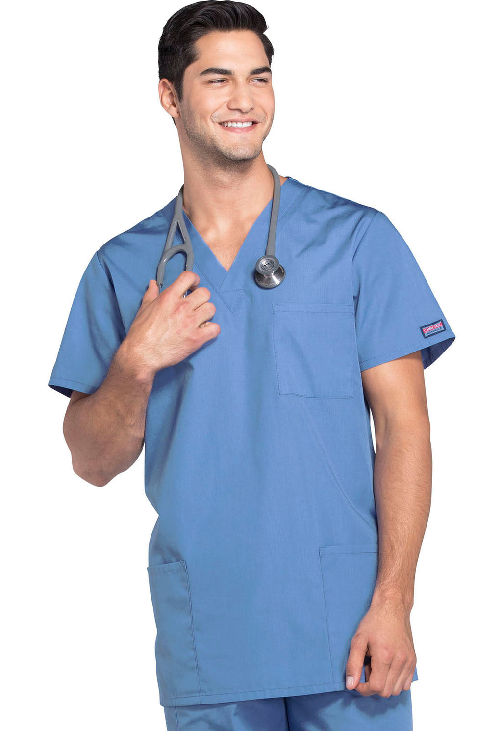 Workwear Originals 4876 Unisex Unisex V-Neck Scrub Top Ciel