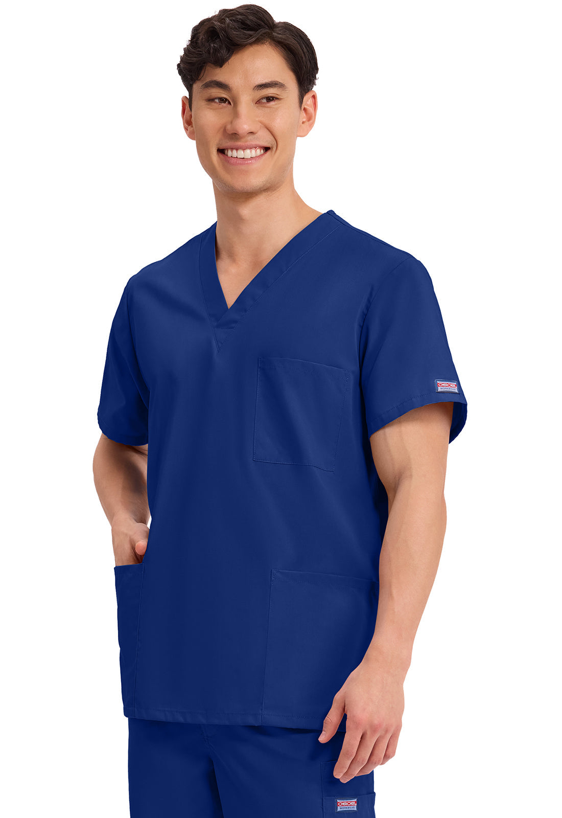 Workwear Originals 4876 Unisex Unisex V-Neck Scrub Top Galaxy Blue
