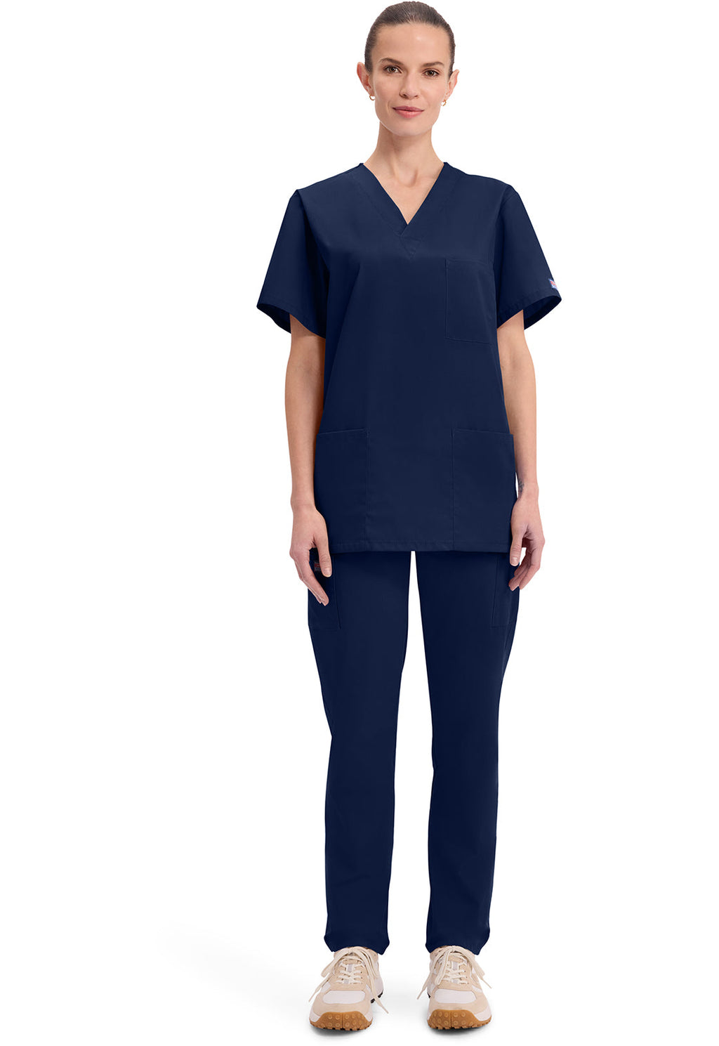 Workwear Originals 4876 Unisex Unisex V-Neck Scrub Top Navy