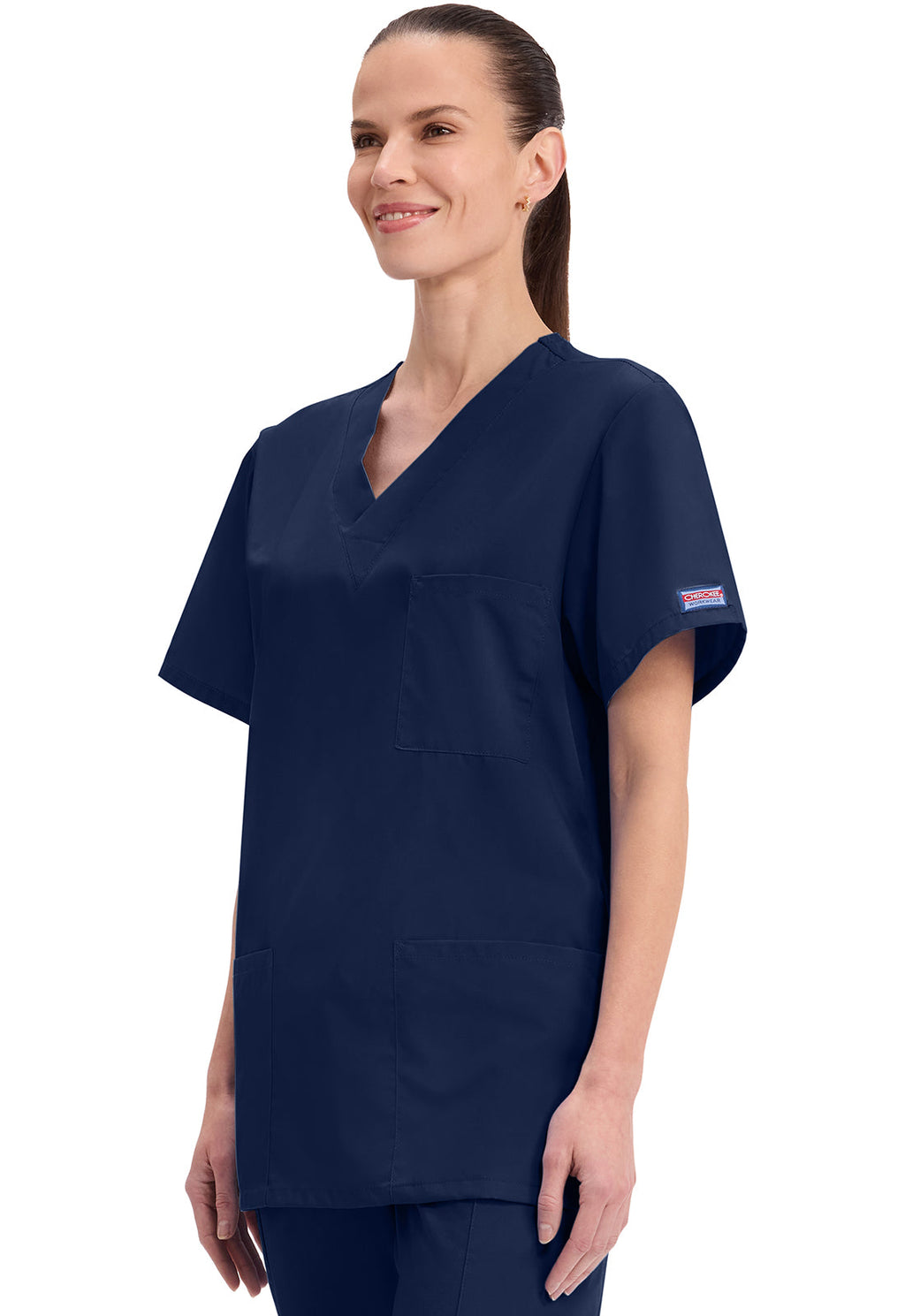Workwear Originals 4876 Unisex Unisex V-Neck Scrub Top Navy