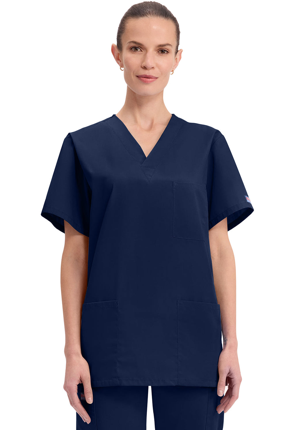 Workwear Originals 4876 Unisex Unisex V-Neck Scrub Top Navy