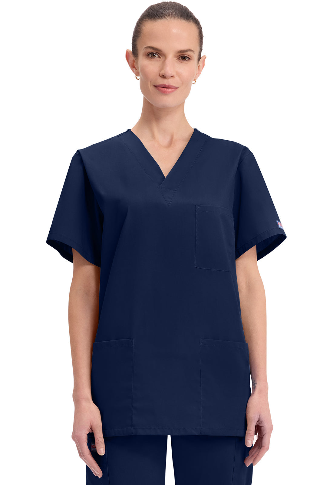 Workwear Originals 4876 Unisex Unisex V-Neck Scrub Top Navy