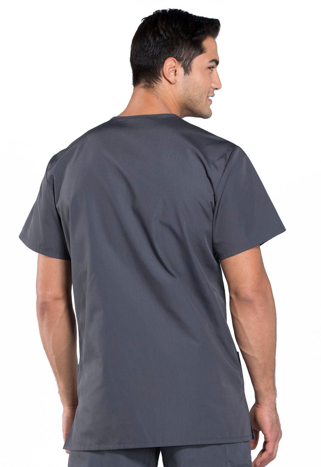 Workwear Originals 4876 Unisex Unisex V-Neck Scrub Top Pewter