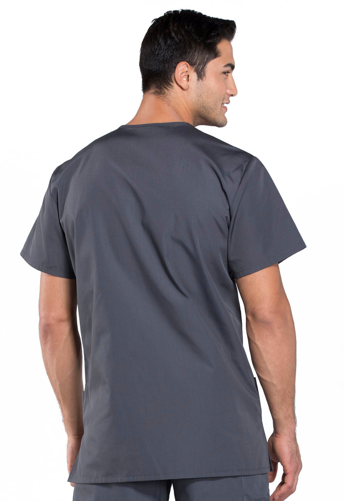 Workwear Originals 4876 Unisex Unisex V-Neck Scrub Top Pewter