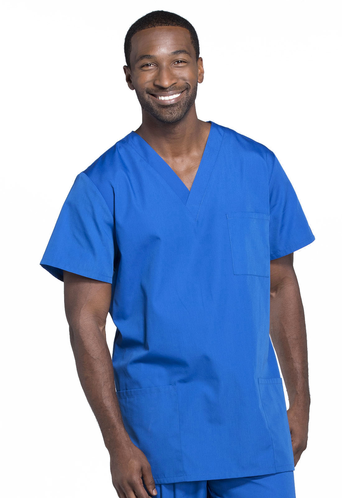 Workwear Originals 4876 Unisex Unisex V-Neck Scrub Top Royal