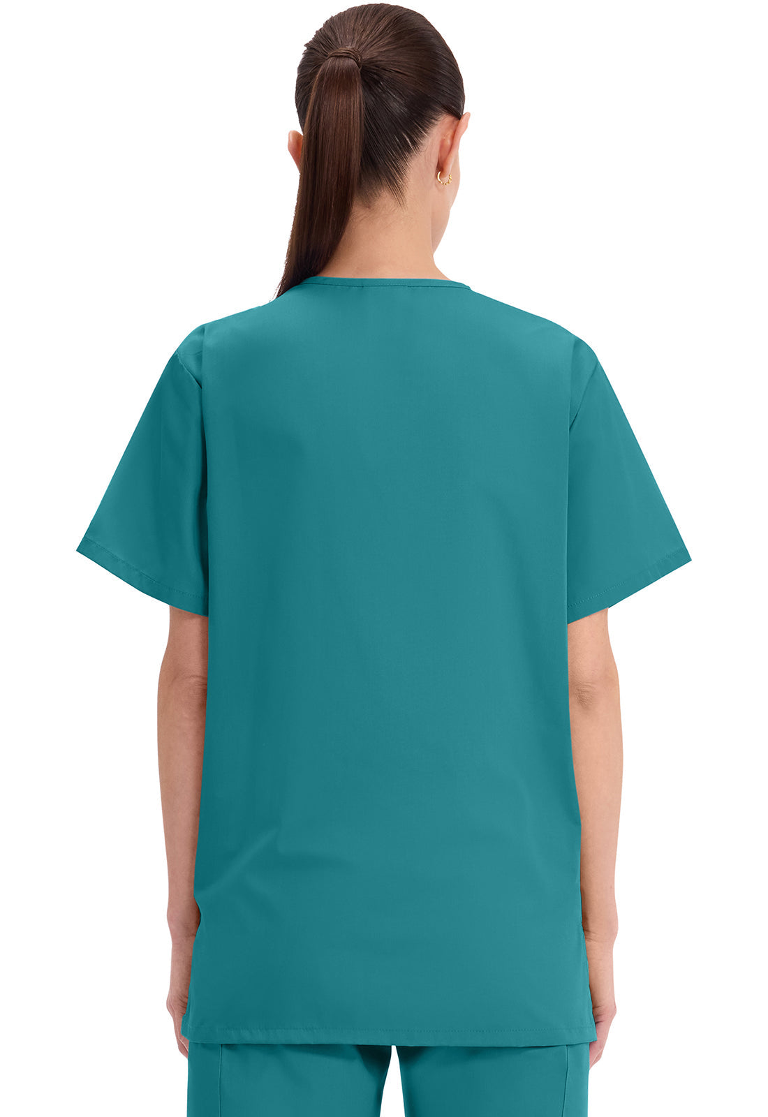 Workwear Originals 4876 Unisex Unisex V-Neck Scrub Top Teal Blue