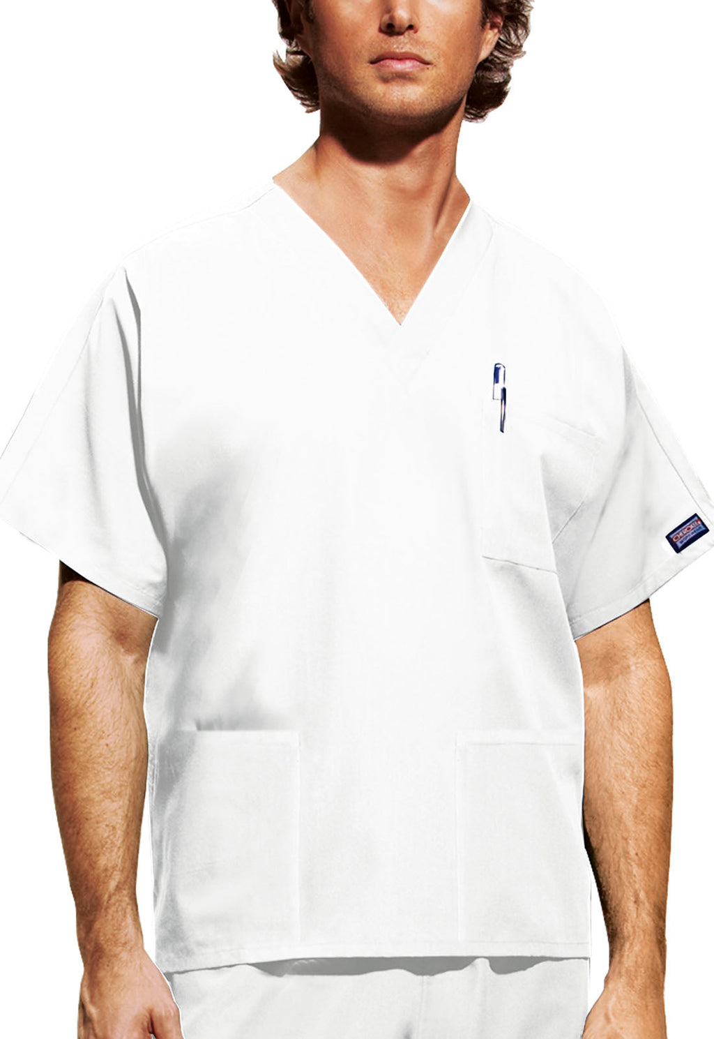 Workwear Originals 4876 Unisex Unisex V-Neck Scrub Top White