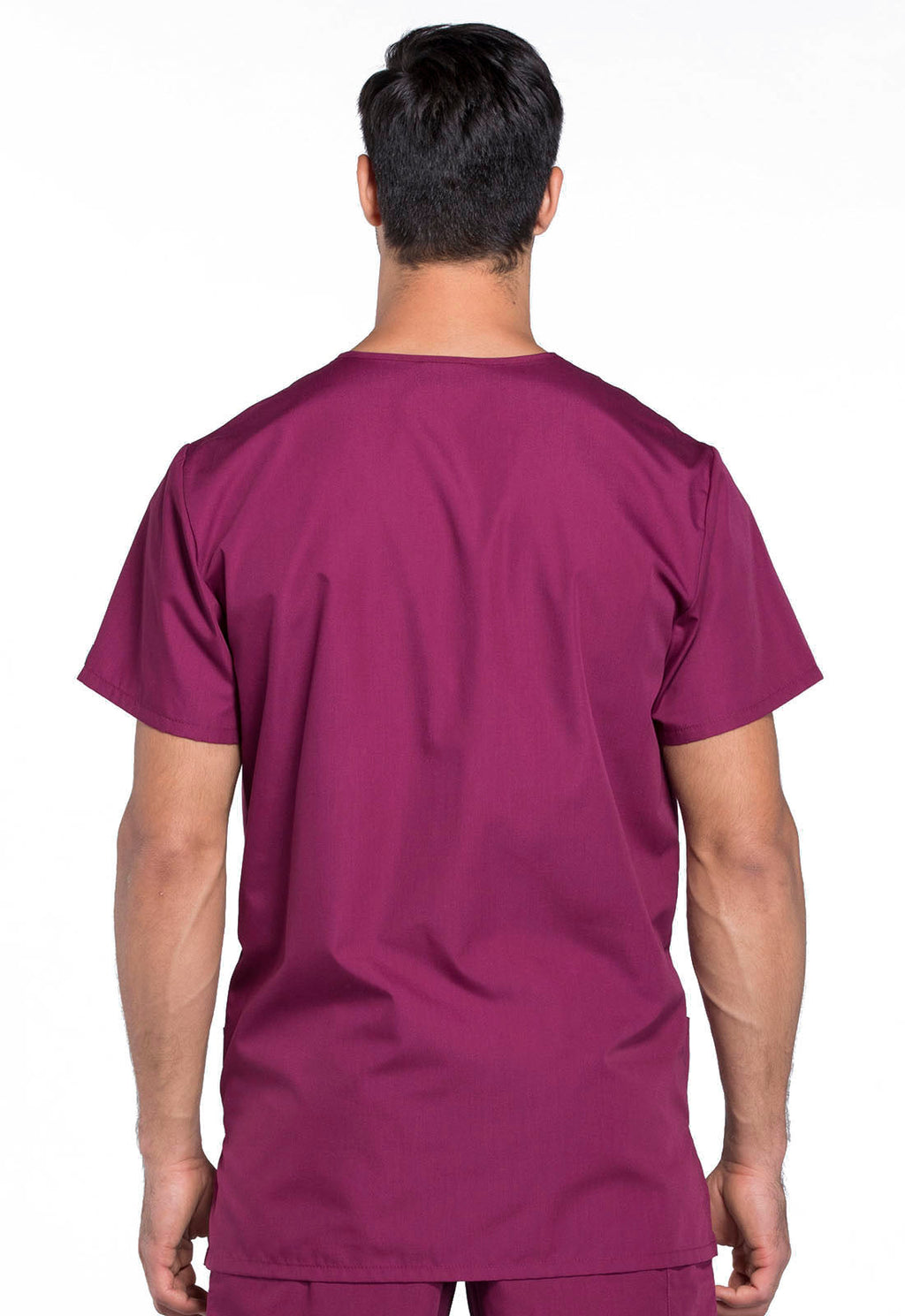 Workwear Originals 4876 Unisex Unisex V-Neck Scrub Top Wine