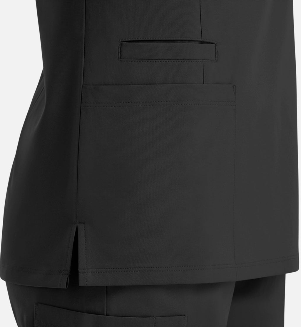 Momentum 5001 Women's Double V-Neck Top Black