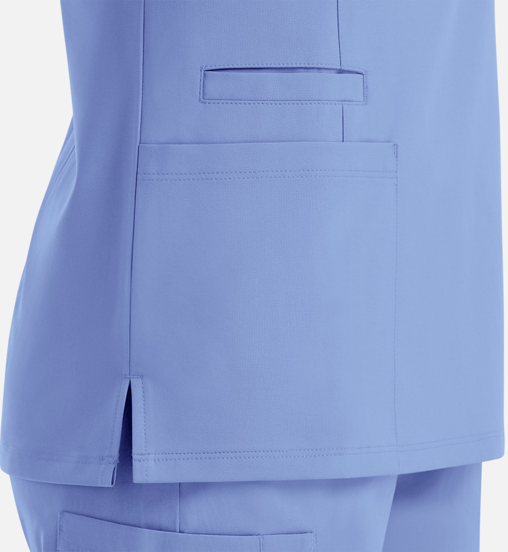 Momentum 5001 Women's Double V-Neck Top Ceil Blue